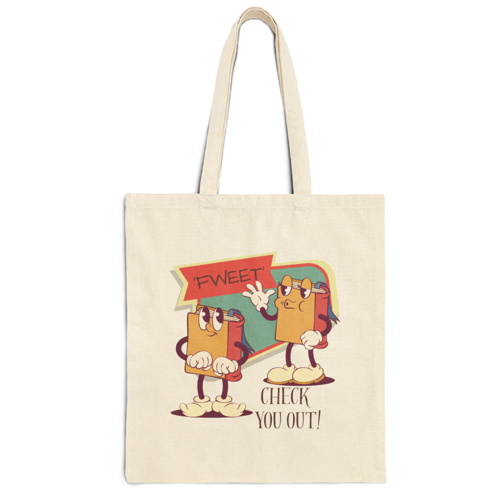 Flirty Books Cotton Canvas Tote Bag product thumbnail image