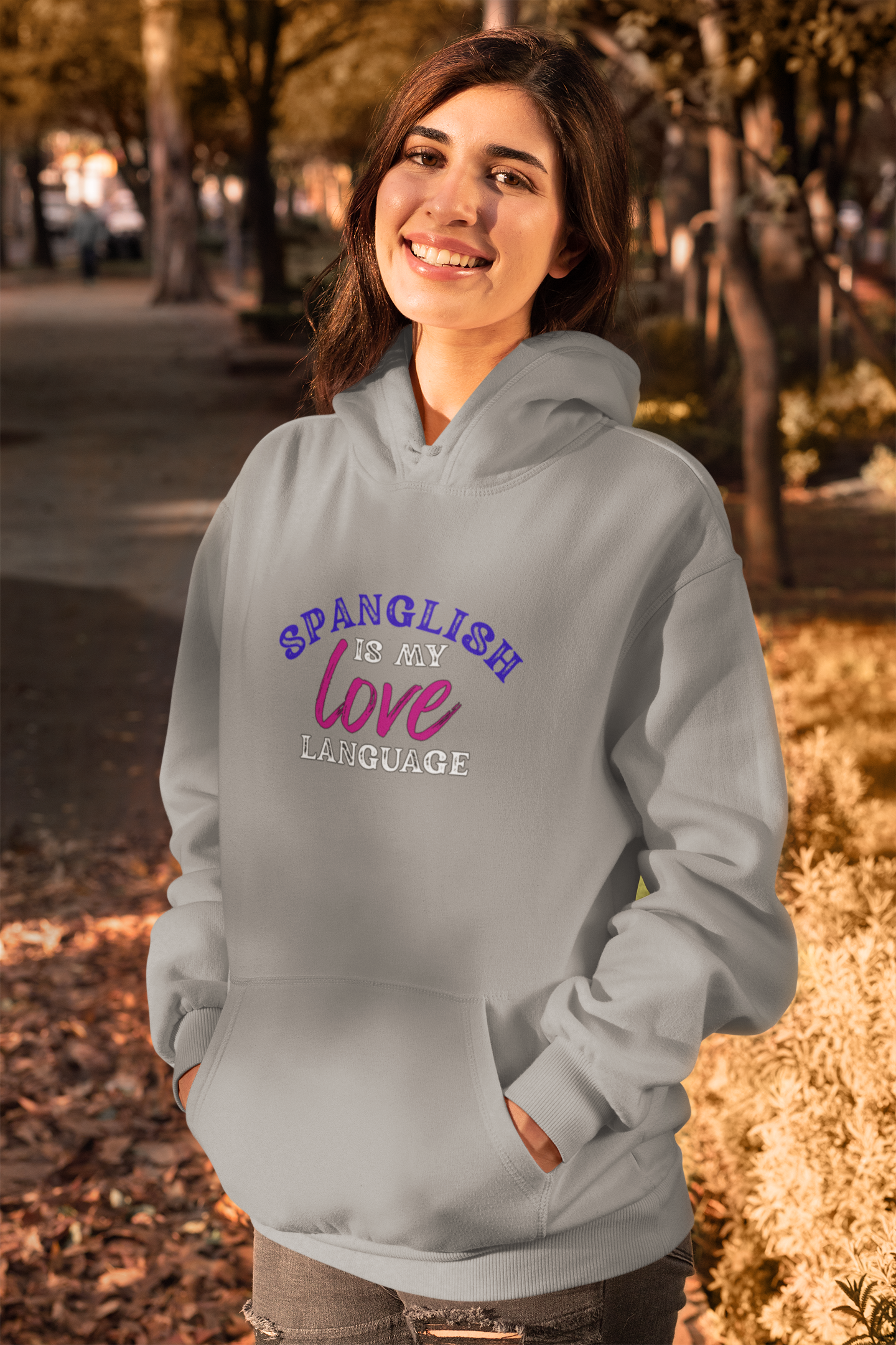 Spanglish Is My Love Language Unisex Hoodie product thumbnail image Spanglish Is My Love Language Unisex Hoodie product thumbnail image