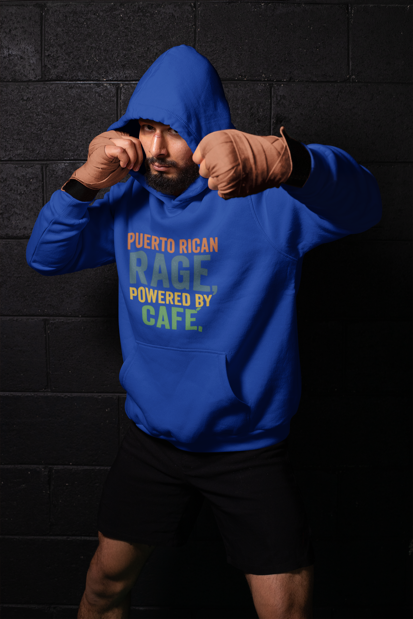 Puerto Rican Rage, Powered by Café - Unisex Hoodie product thumbnail image Puerto Rican Rage, Powered by Café - Unisex Hoodie product thumbnail image