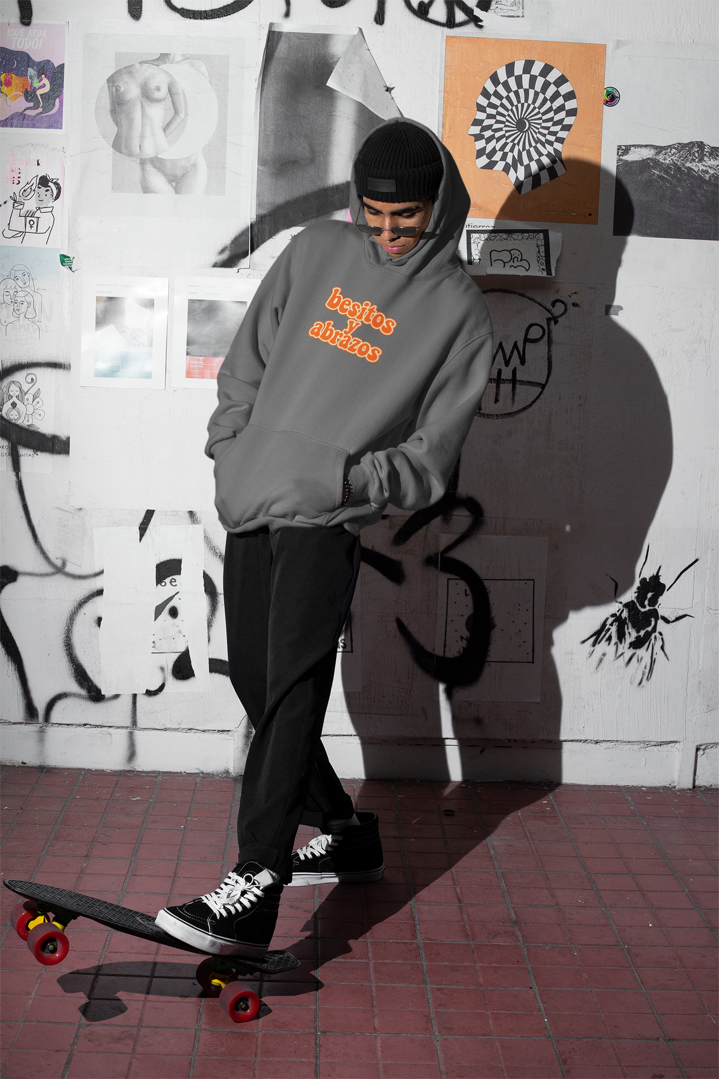 Besitos y Abrazos Unisex Hoodie product thumbnail image