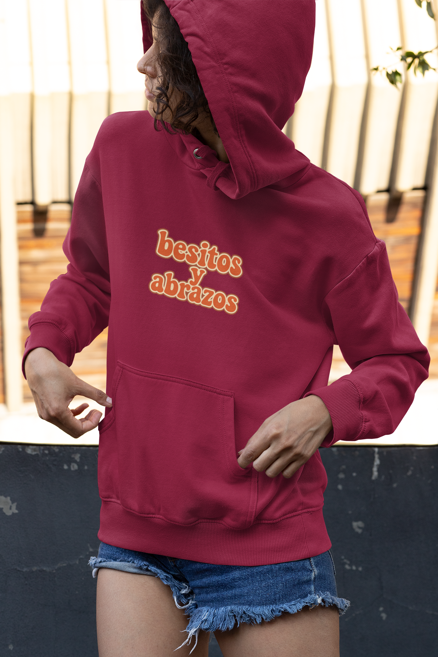 Besitos y Abrazos Unisex Hoodie product thumbnail image