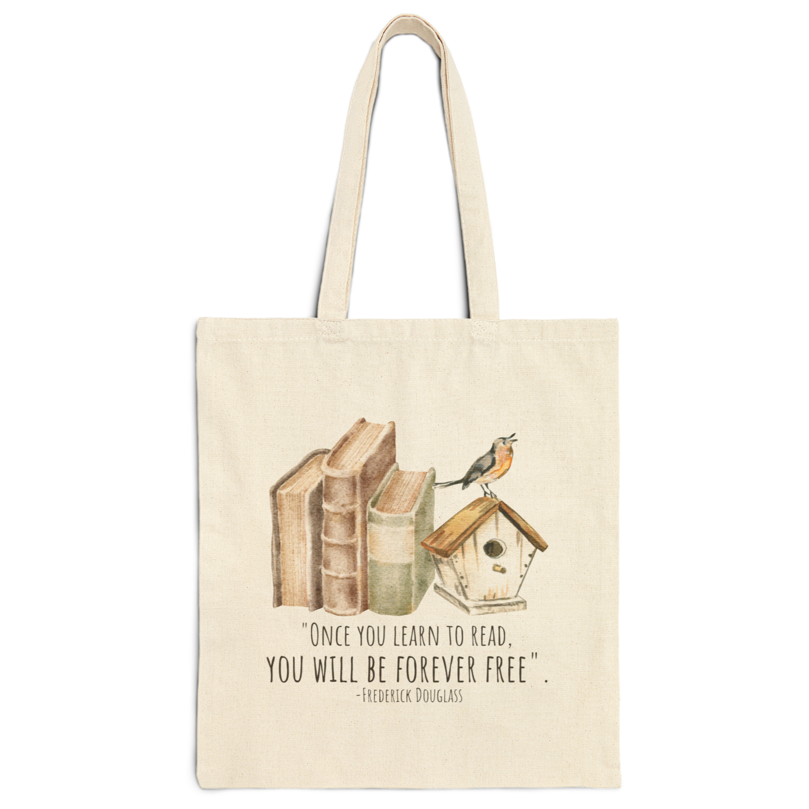 Once You Learn To Read Cotton Canvas Tote Bag product thumbnail image