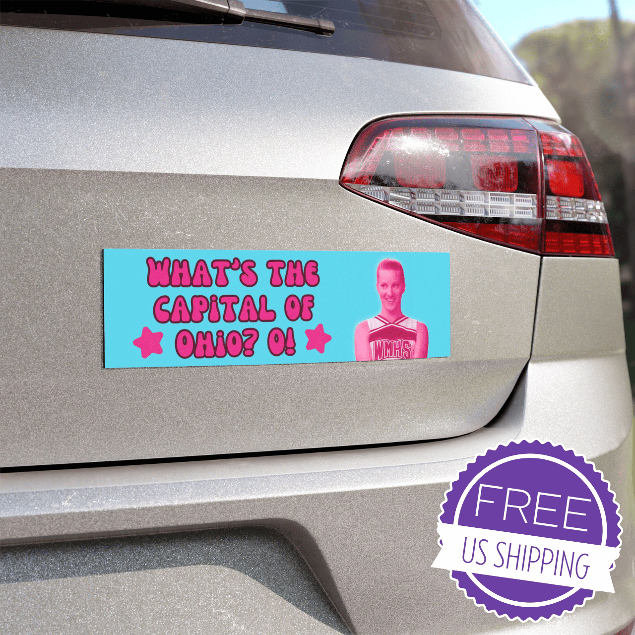 What's the capital of Ohio? O! | Funny Car Magnet | Glee | Brittany S. Pierce Quote | Free US Shipping