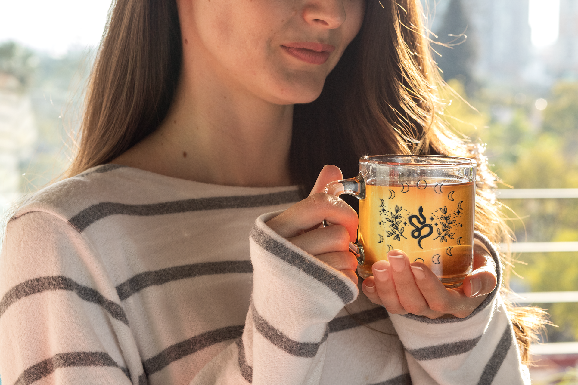 Celestial Snake Glass Mug 10oz