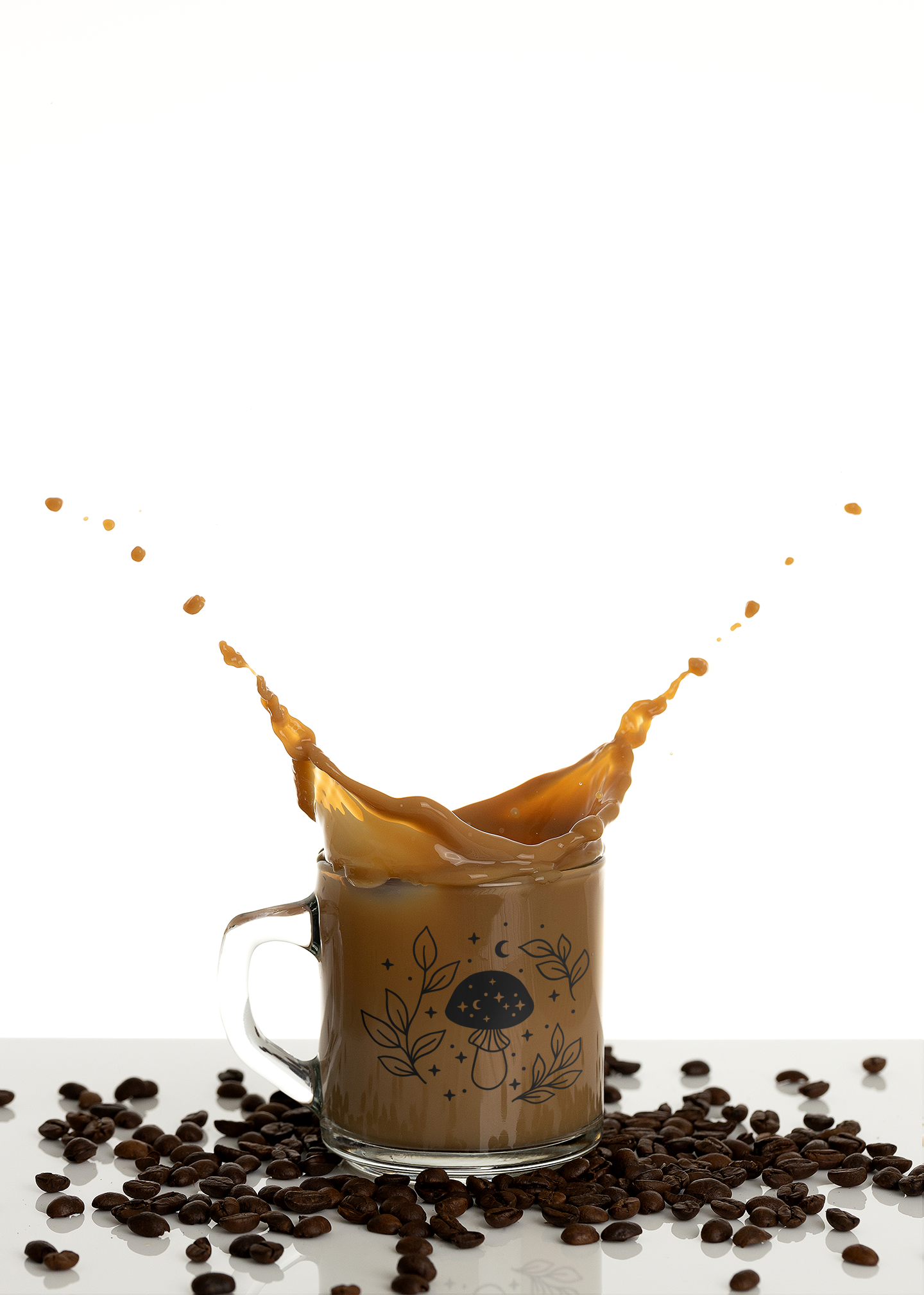 Mushroom Glass Mug 10oz product thumbnail image Mushroom Glass Mug 10oz product thumbnail image