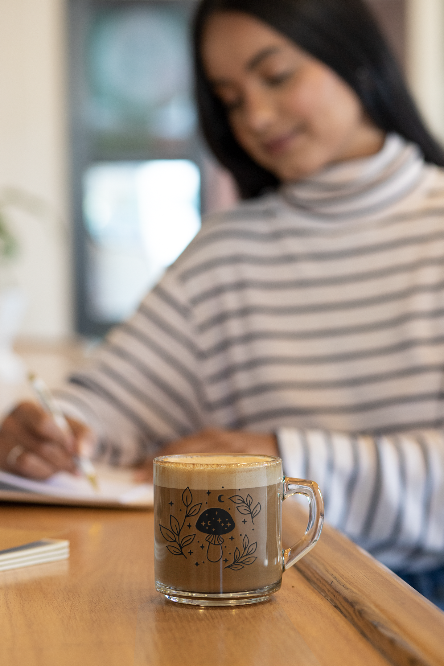 Mushroom Glass Mug 10oz product thumbnail image Mushroom Glass Mug 10oz product thumbnail image