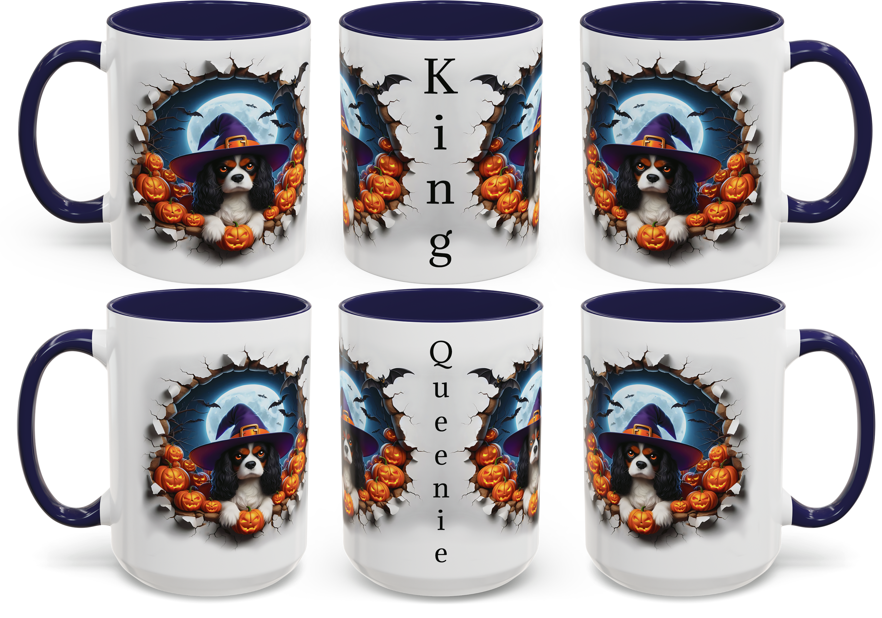 Halloween-Themed Cavalier King Charles Spaniel Dog Design for 11oz and 15oz Accent Mugs product thumbnail image Halloween-Themed Cavalier King Charles Spaniel Dog Design for 11oz and 15oz Accent Mugs product thumbnail image