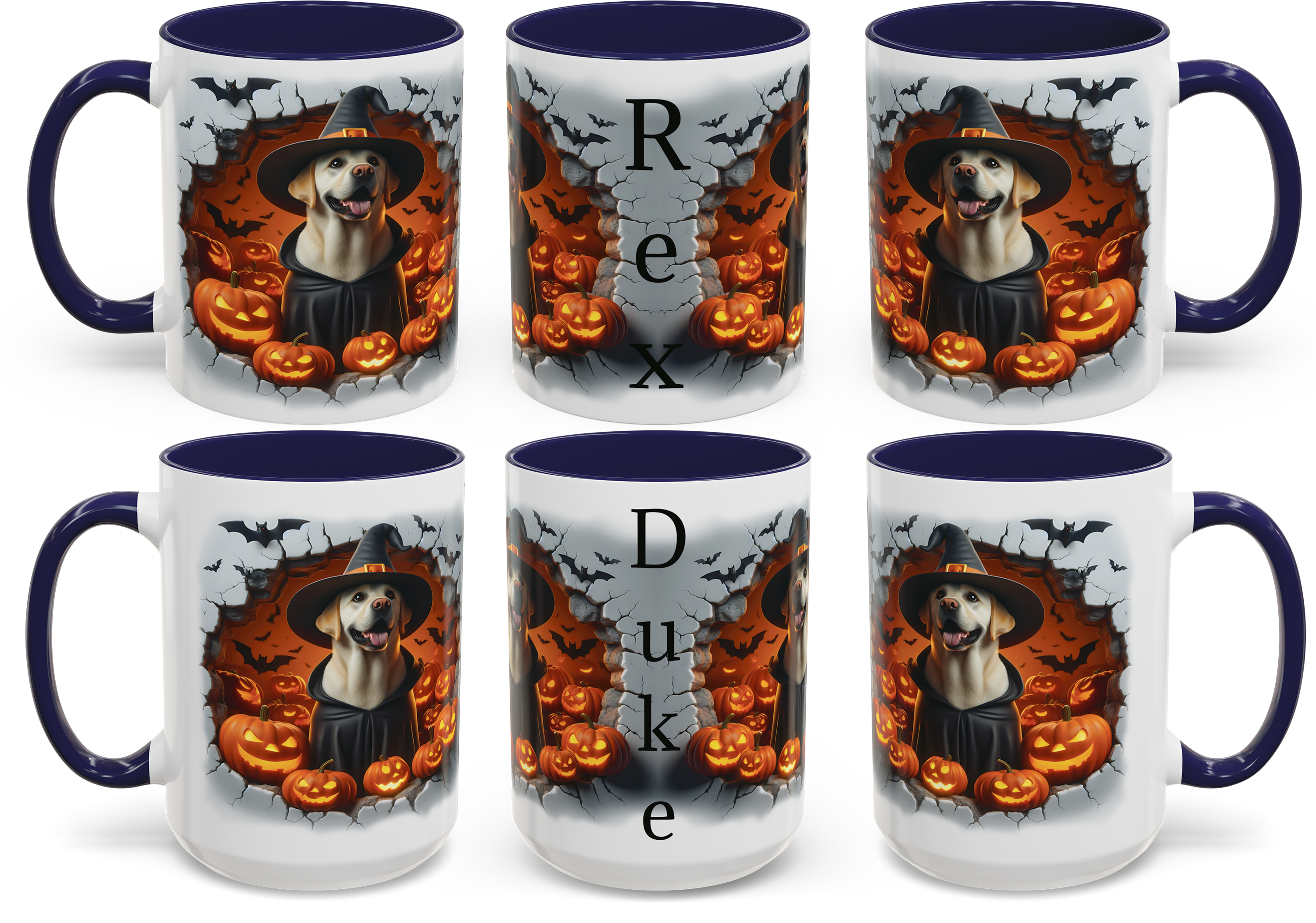Halloween-Themed Labrador Dog Design for 11oz and 15oz Accent Mugs product thumbnail image Halloween-Themed Labrador Dog Design for 11oz and 15oz Accent Mugs product thumbnail image