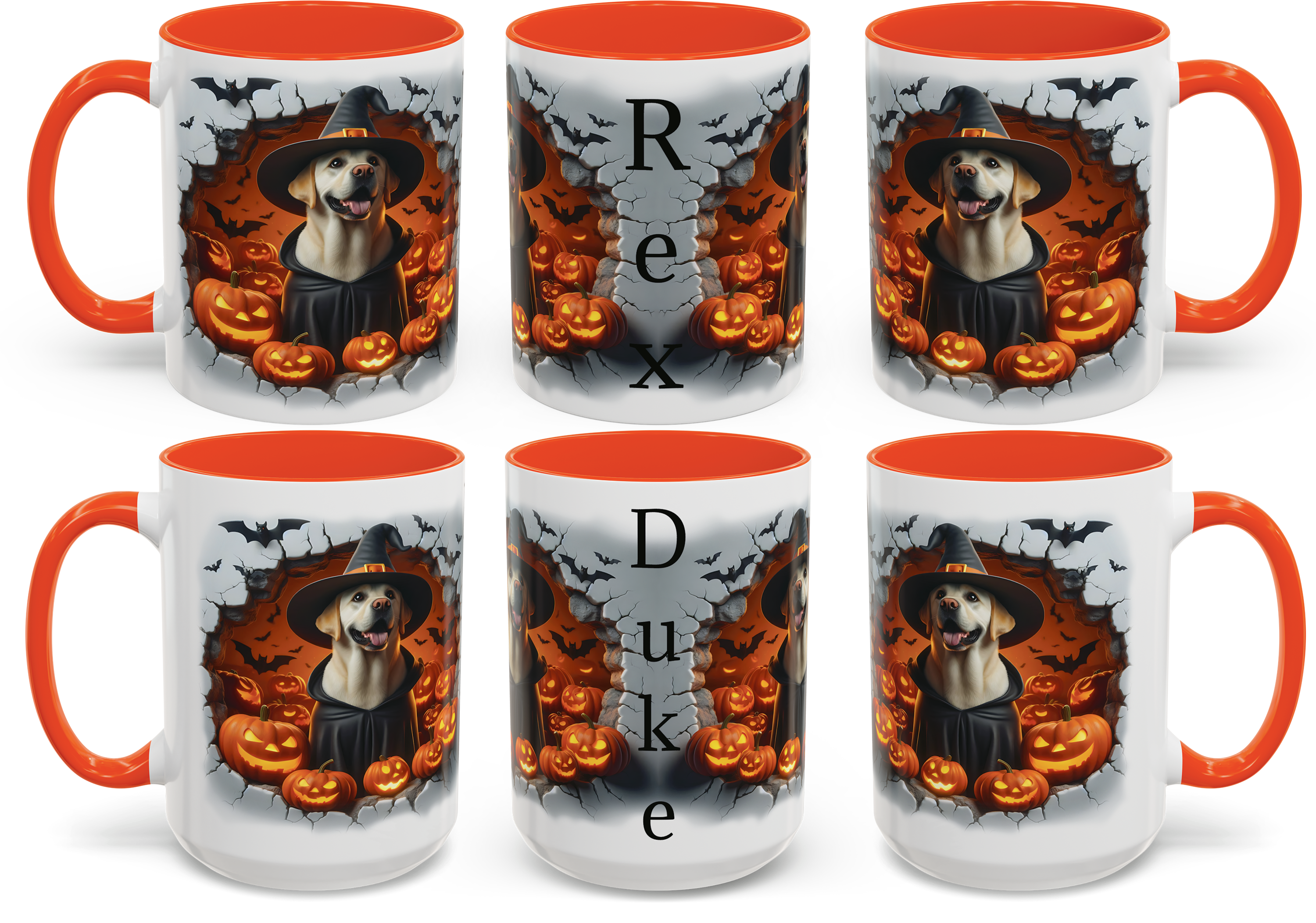 Halloween-Themed Labrador Dog Design for 11oz and 15oz Accent Mugs product thumbnail image Halloween-Themed Labrador Dog Design for 11oz and 15oz Accent Mugs product thumbnail image