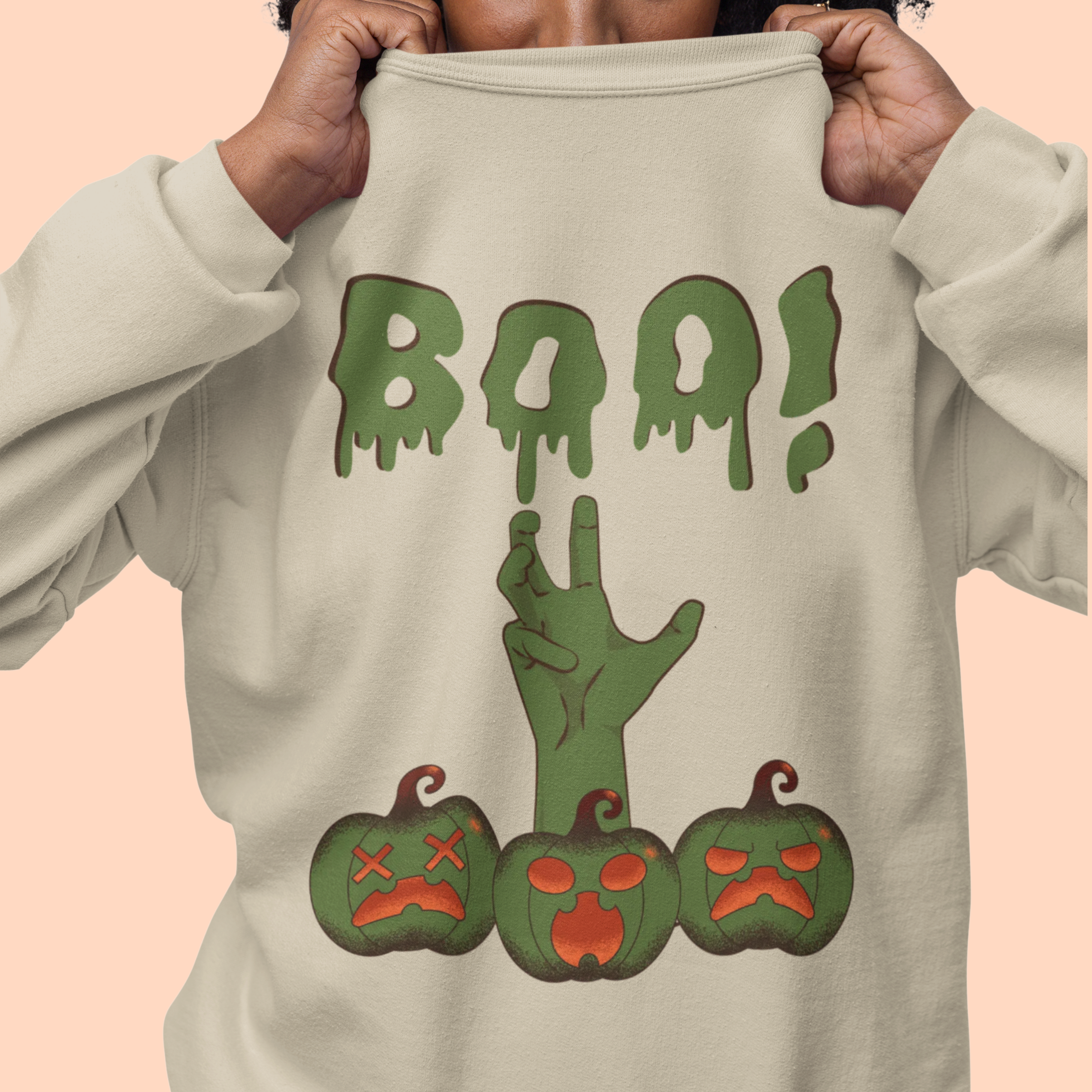 Spooky Halloween Sweatshirt - Unisex Crewneck, Cozy Fall Apparel, Boo Graphic, Trick or Treat, Autumn Fashion product thumbnail image Spooky Halloween Sweatshirt - Unisex Crewneck, Cozy Fall Apparel, Boo Graphic, Trick or Treat, Autumn Fashion product thumbnail image
