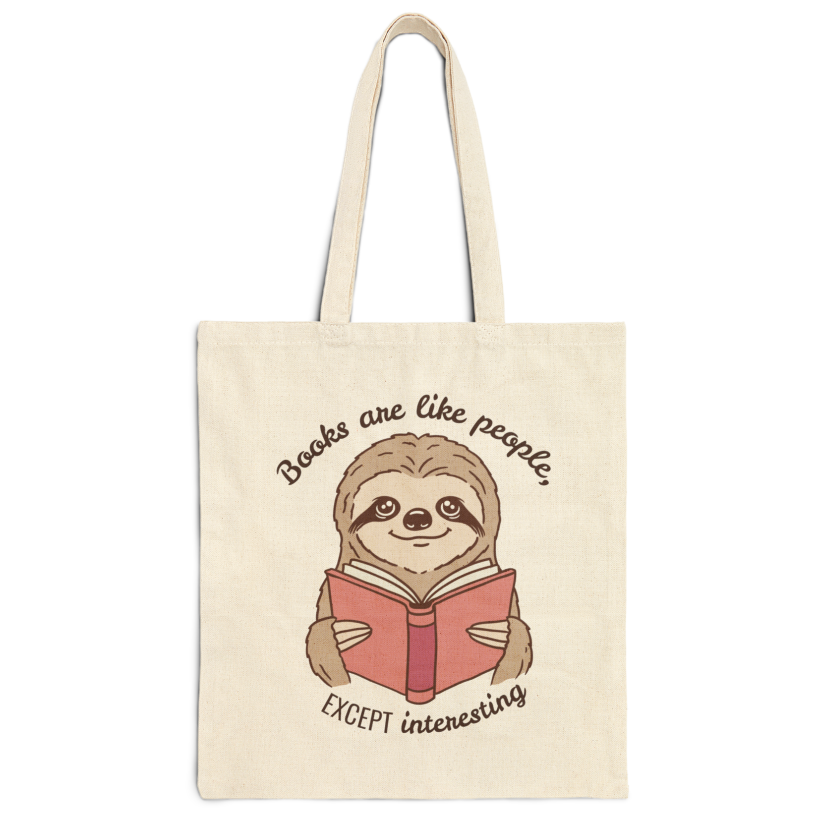 Books Are Like People Cotton Canvas Tote Bag product thumbnail image Books Are Like People Cotton Canvas Tote Bag product thumbnail image