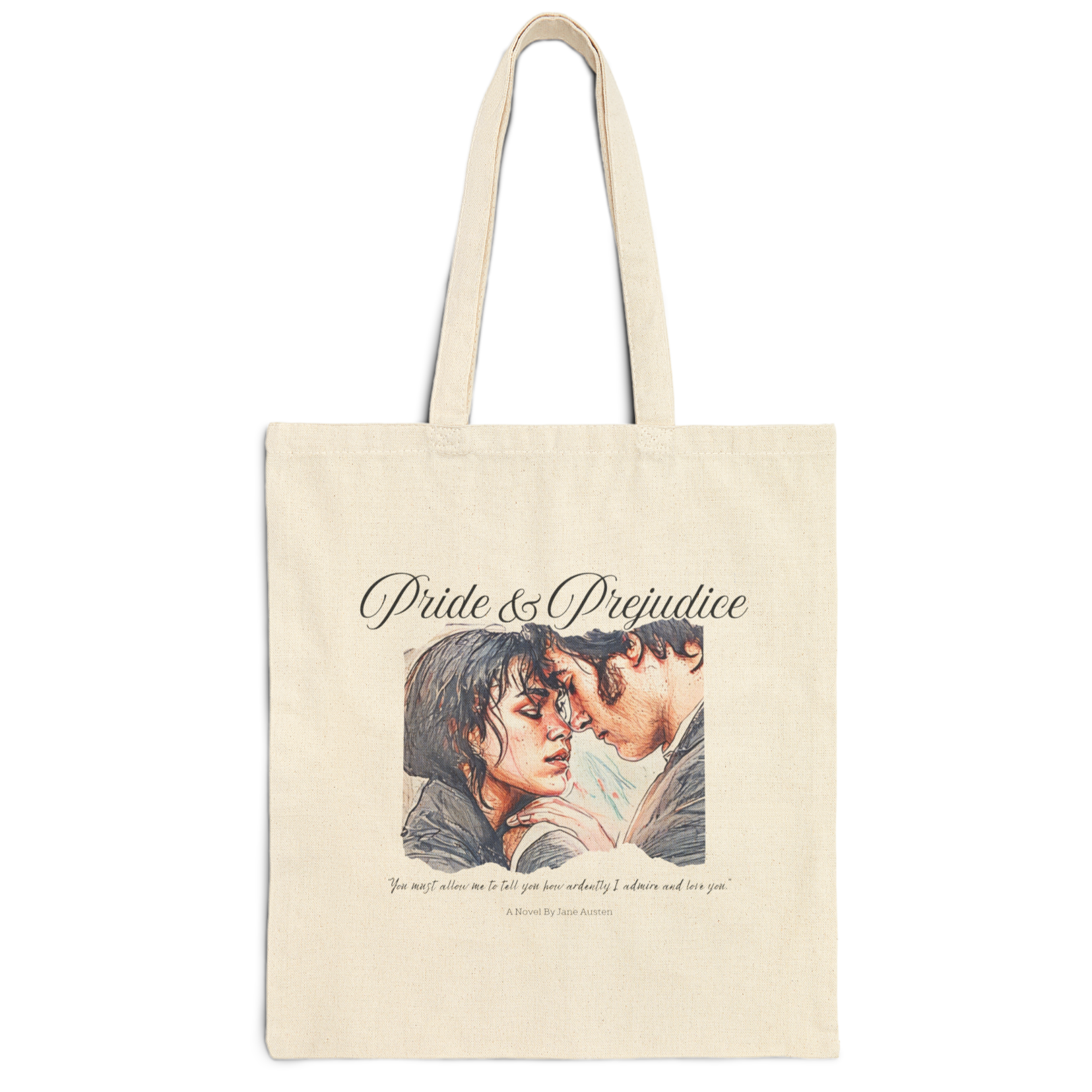 Pride &amp; Prejudice Cotton Canvas Tote Bag