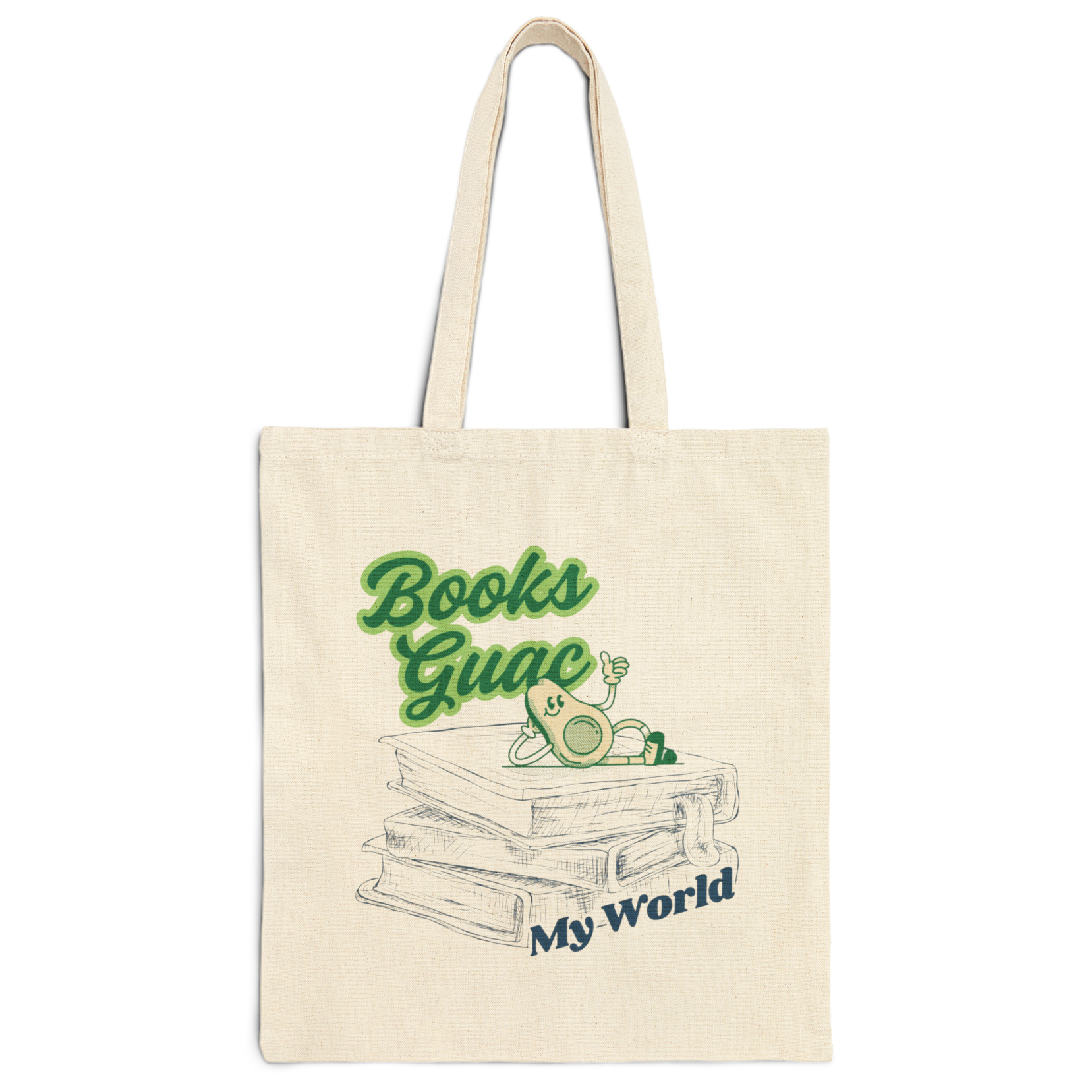 Books Guac My World Cotton Canvas Tote Bag