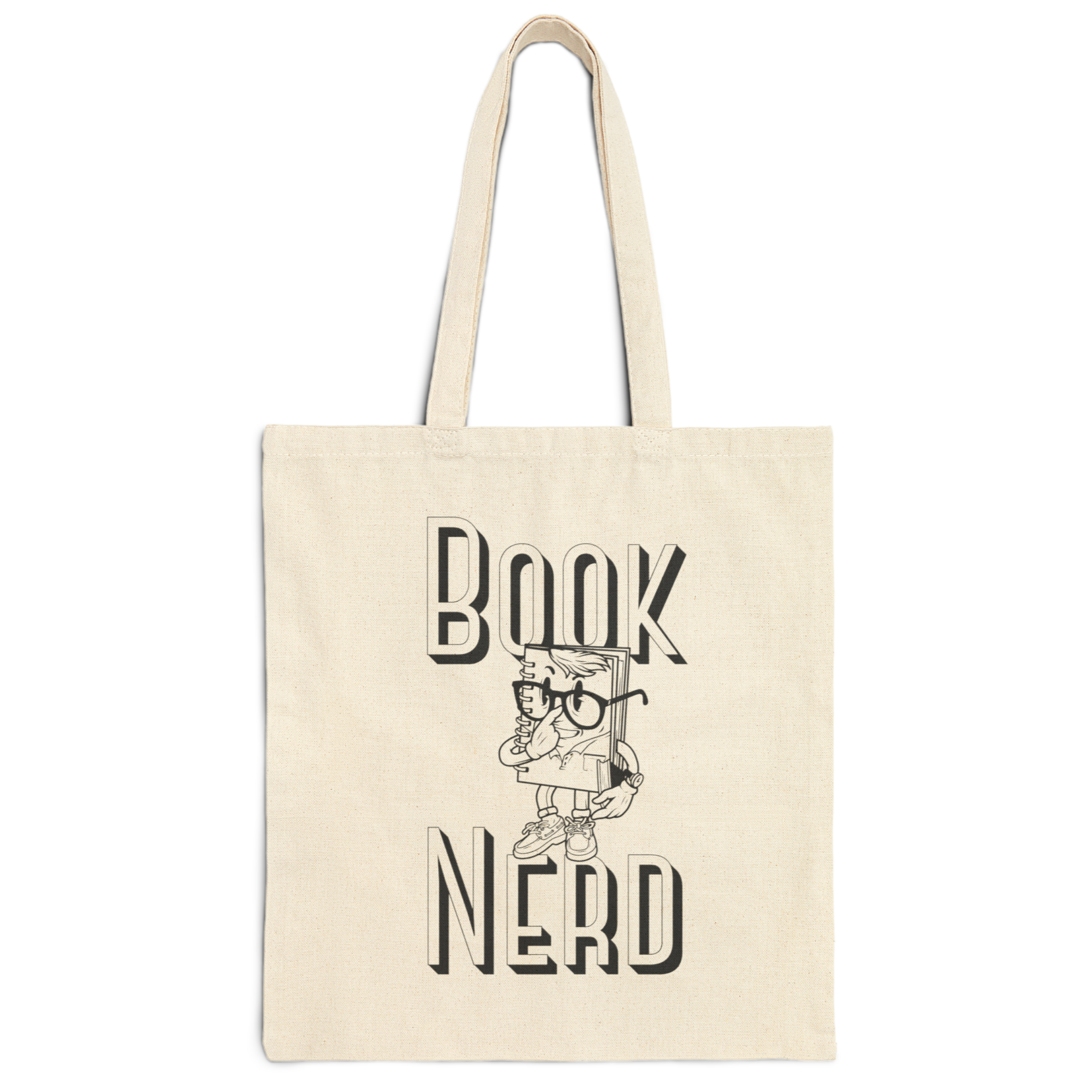 Book Nerd Cotton Canvas Tote Bag product thumbnail image Book Nerd Cotton Canvas Tote Bag product thumbnail image