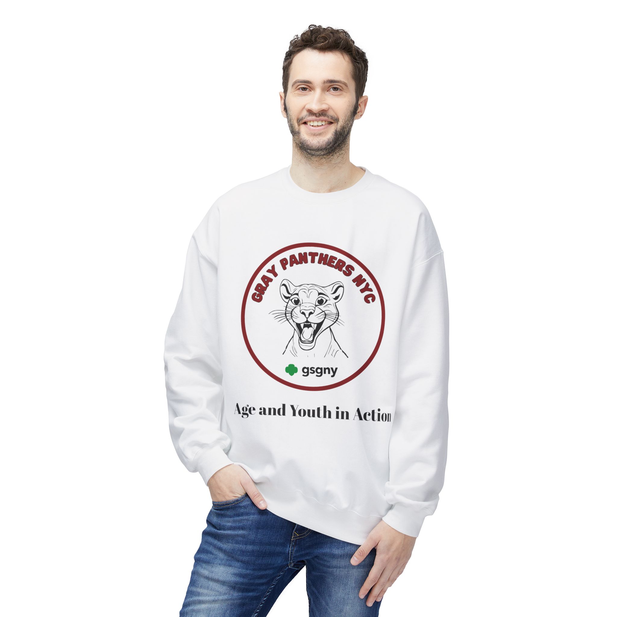 Gray Pan theNYC along with Girl Scout NYC Crewneck Sweatshirt - Age and Youth in Action, Unisex Fleece, Comfortable Fashion, Perfect Gift, Volunteer Apparel product thumbnail image