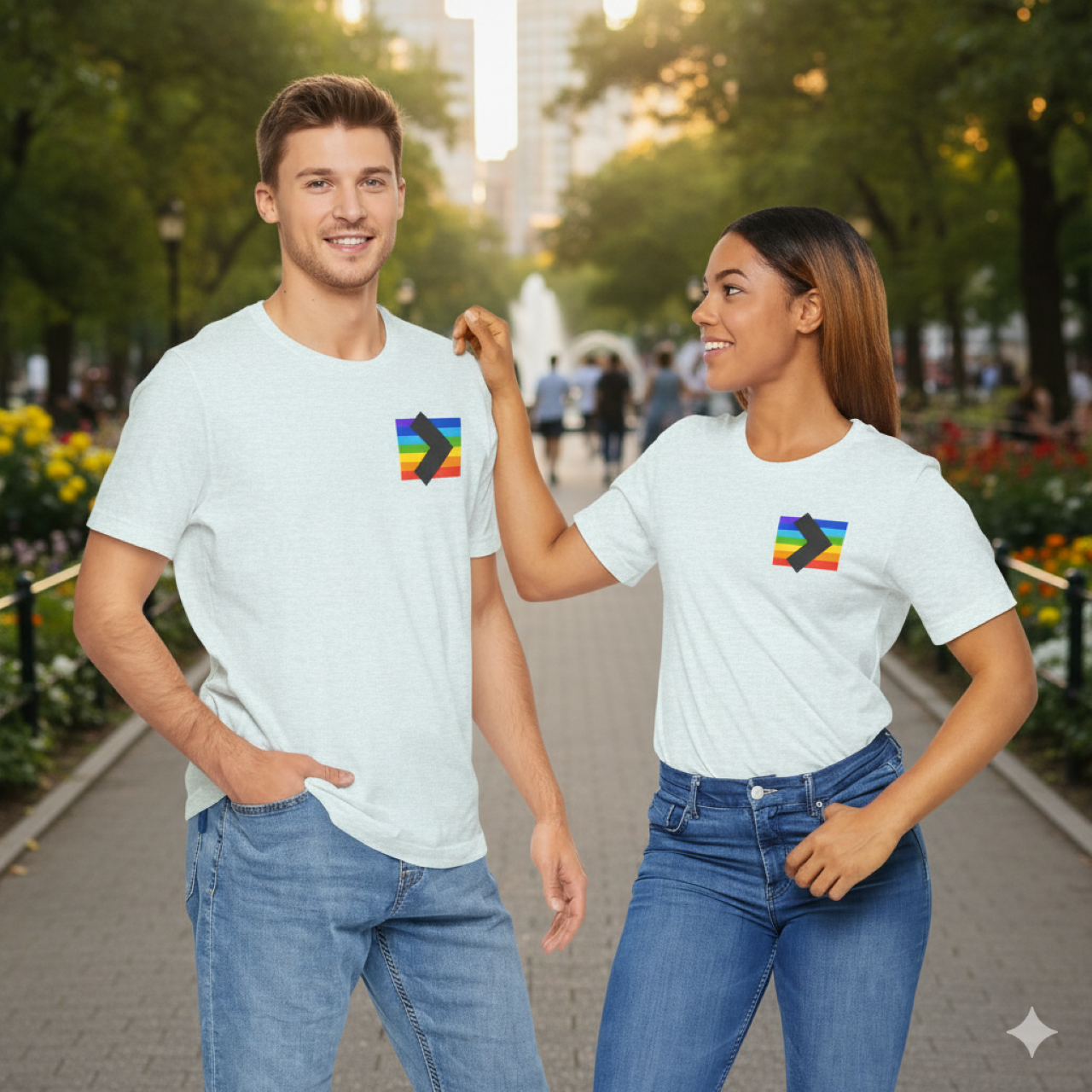 7&gt;6 Rainbow Unisex Short Sleeve Tee