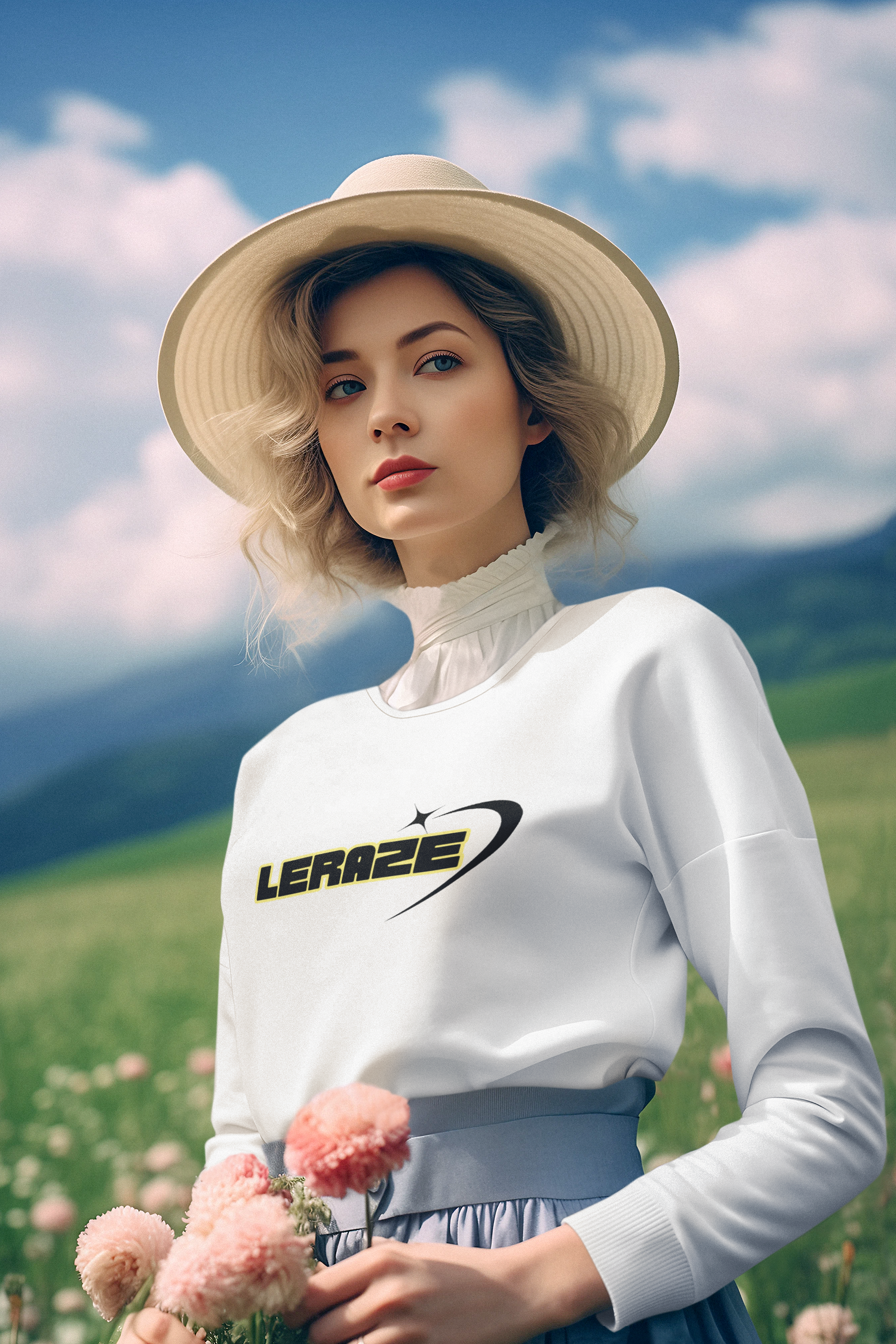 Leraze Unisex Crewneck Sweatshirt | Cozy Casual Wear, Gift for Friends, Graphic Sweatshirt, Trendy Apparel, Everyday Style Leraze Collection  product thumbnail image