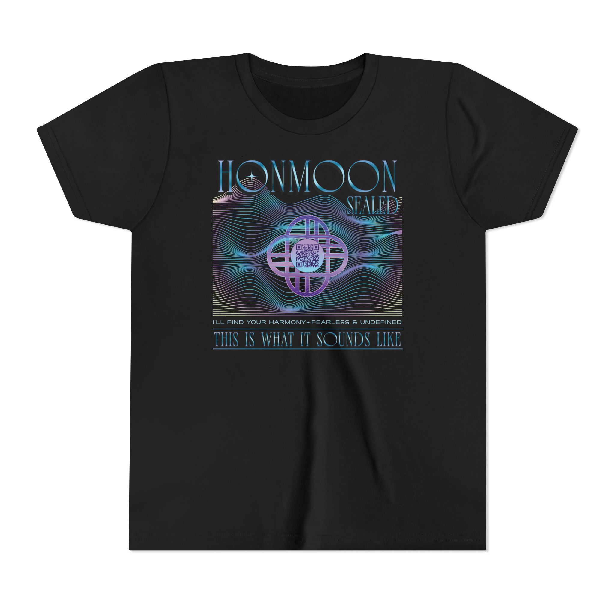Youth Unisex Honmoon Tee with scannable QR code product thumbnail image Youth Unisex Honmoon Tee with scannable QR code product thumbnail image