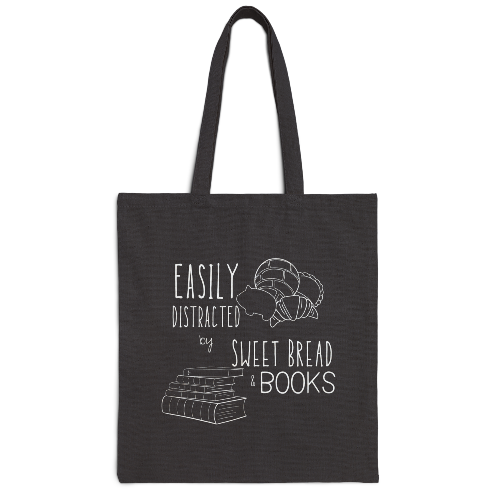 Easily Distracted Cotton Canvas Tote Bag product thumbnail image