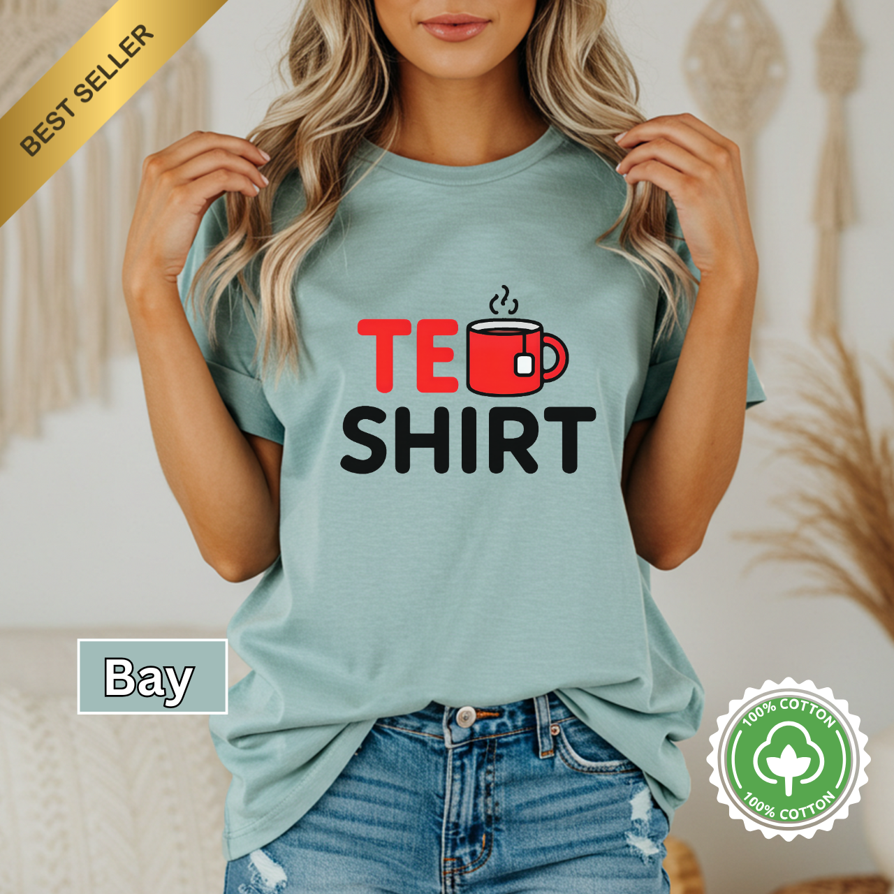 Tea Shirt Funny Coffee Lover T-Shirt, Unisex Garment-Dyed Tee, Gift for Coffee Enthusiasts, Cute Casual Wear, Perfect for Birthdays, Relaxing Days product thumbnail image