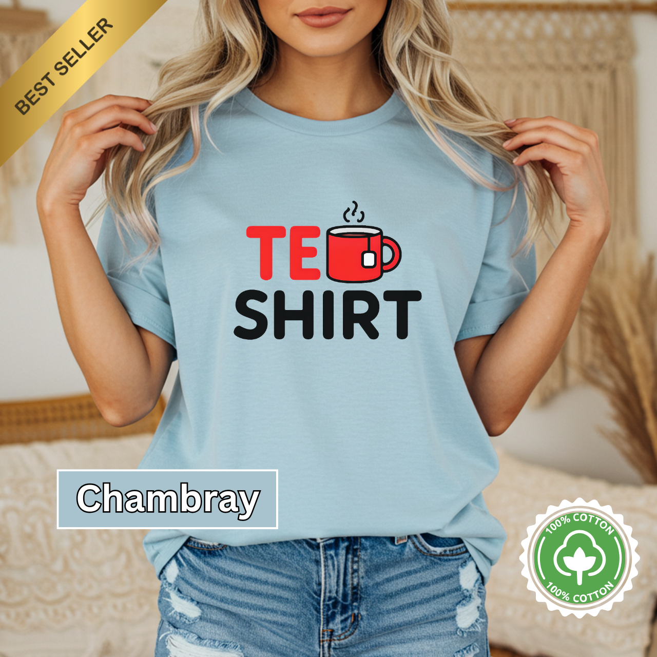 Tea Shirt Funny Coffee Lover T-Shirt, Unisex Garment-Dyed Tee, Gift for Coffee Enthusiasts, Cute Casual Wear, Perfect for Birthdays, Relaxing Days product thumbnail image