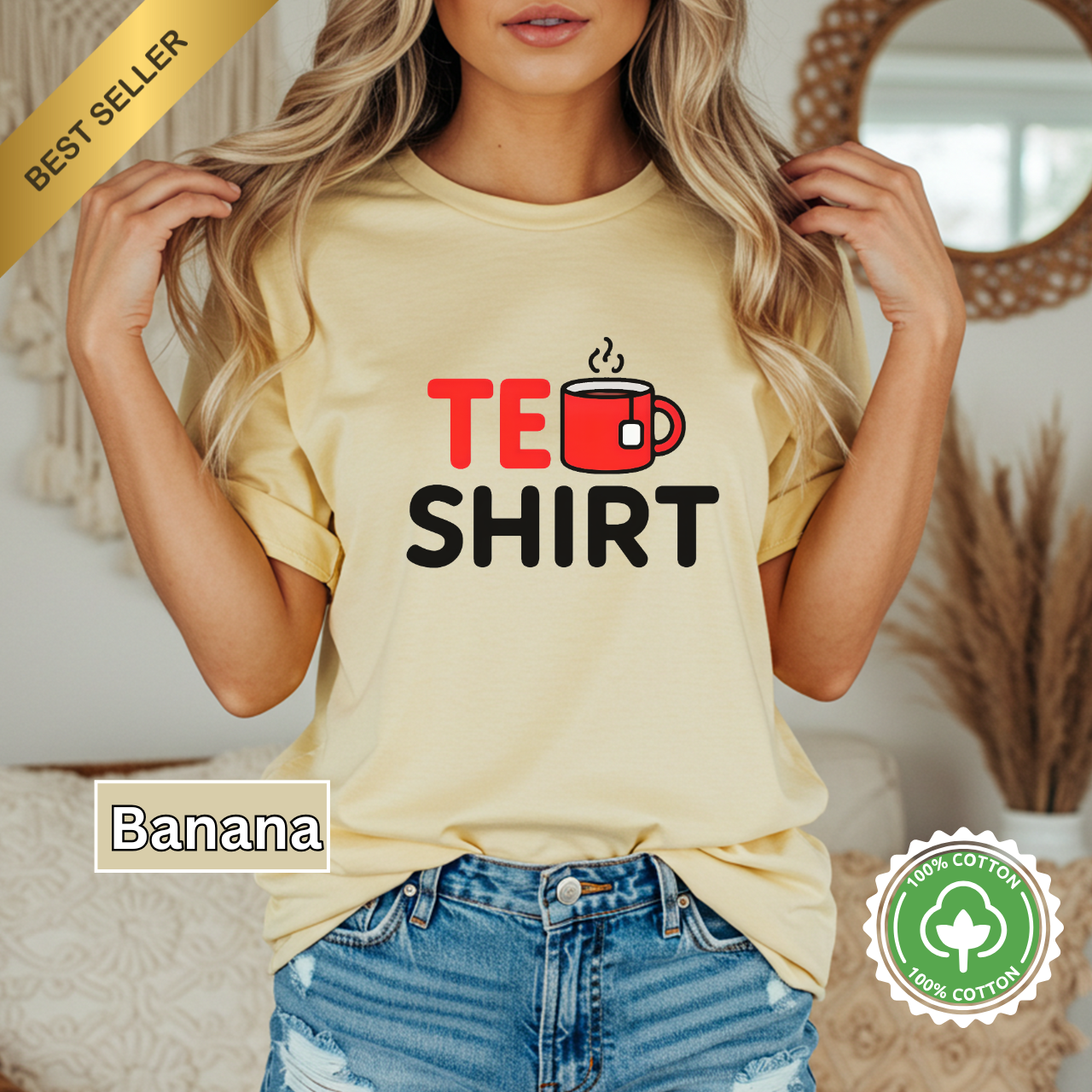 Tea Shirt Funny Coffee Lover T-Shirt, Unisex Garment-Dyed Tee, Gift for Coffee Enthusiasts, Cute Casual Wear, Perfect for Birthdays, Relaxing Days product thumbnail image