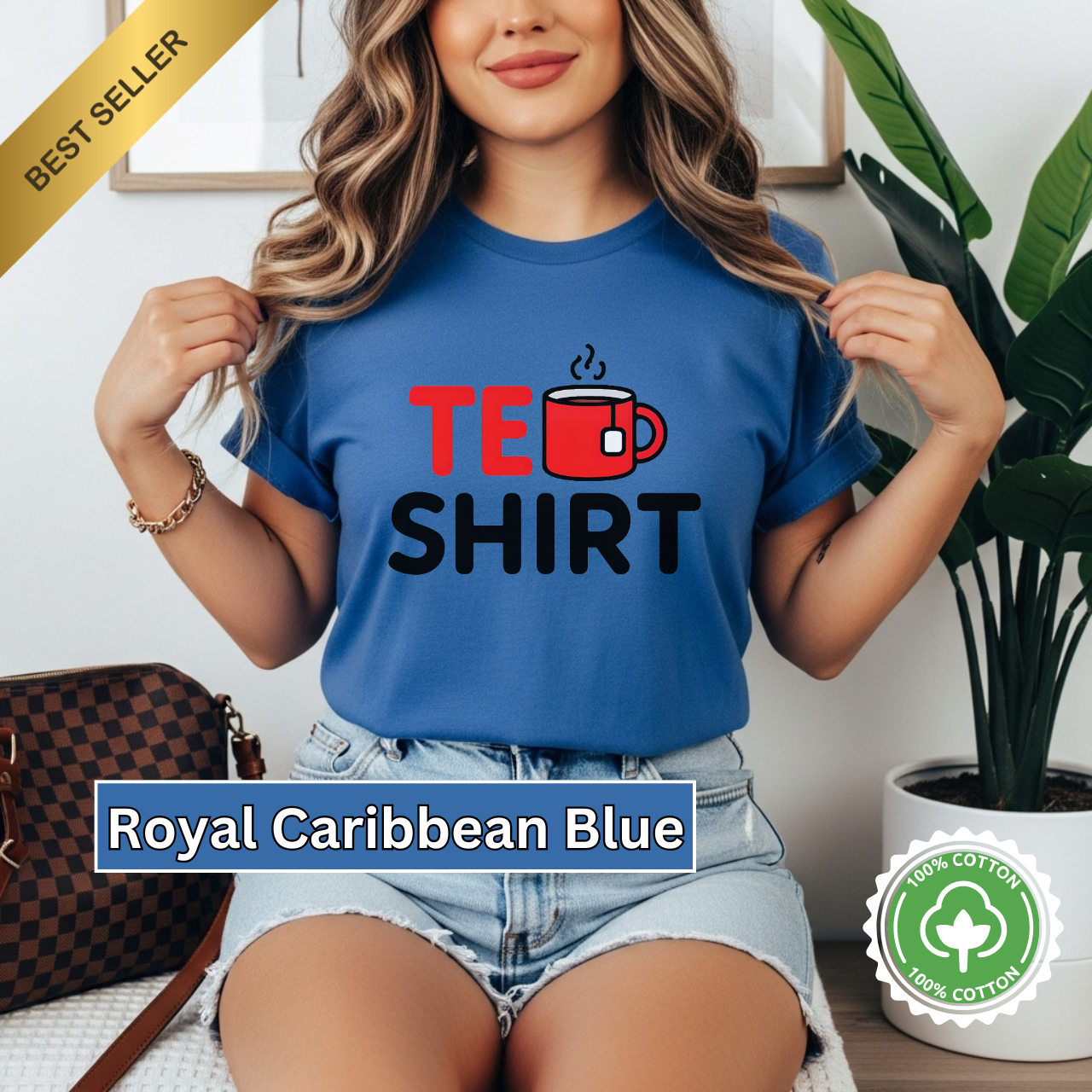 Tea Shirt Funny Coffee Lover T-Shirt, Unisex Garment-Dyed Tee, Gift for Coffee Enthusiasts, Cute Casual Wear, Perfect for Birthdays, Relaxing Days product thumbnail image