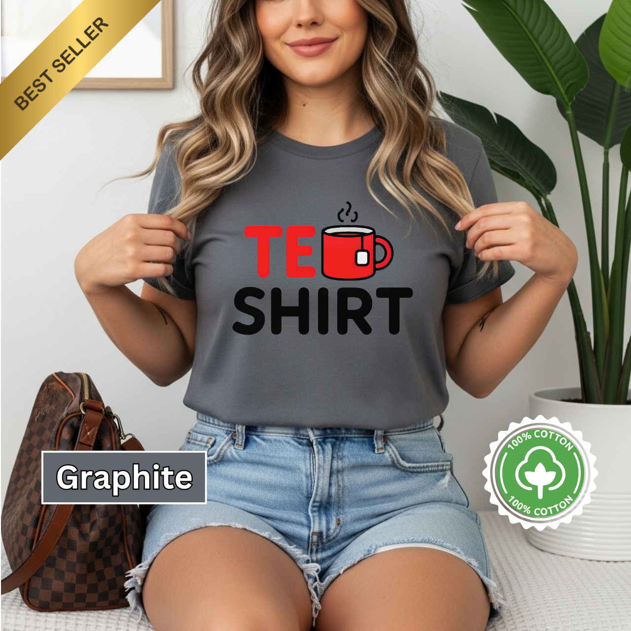 Tea Shirt Funny Coffee Lover T-Shirt, Unisex Garment-Dyed Tee, Gift for Coffee Enthusiasts, Cute Casual Wear, Perfect for Birthdays, Relaxing Days product thumbnail image