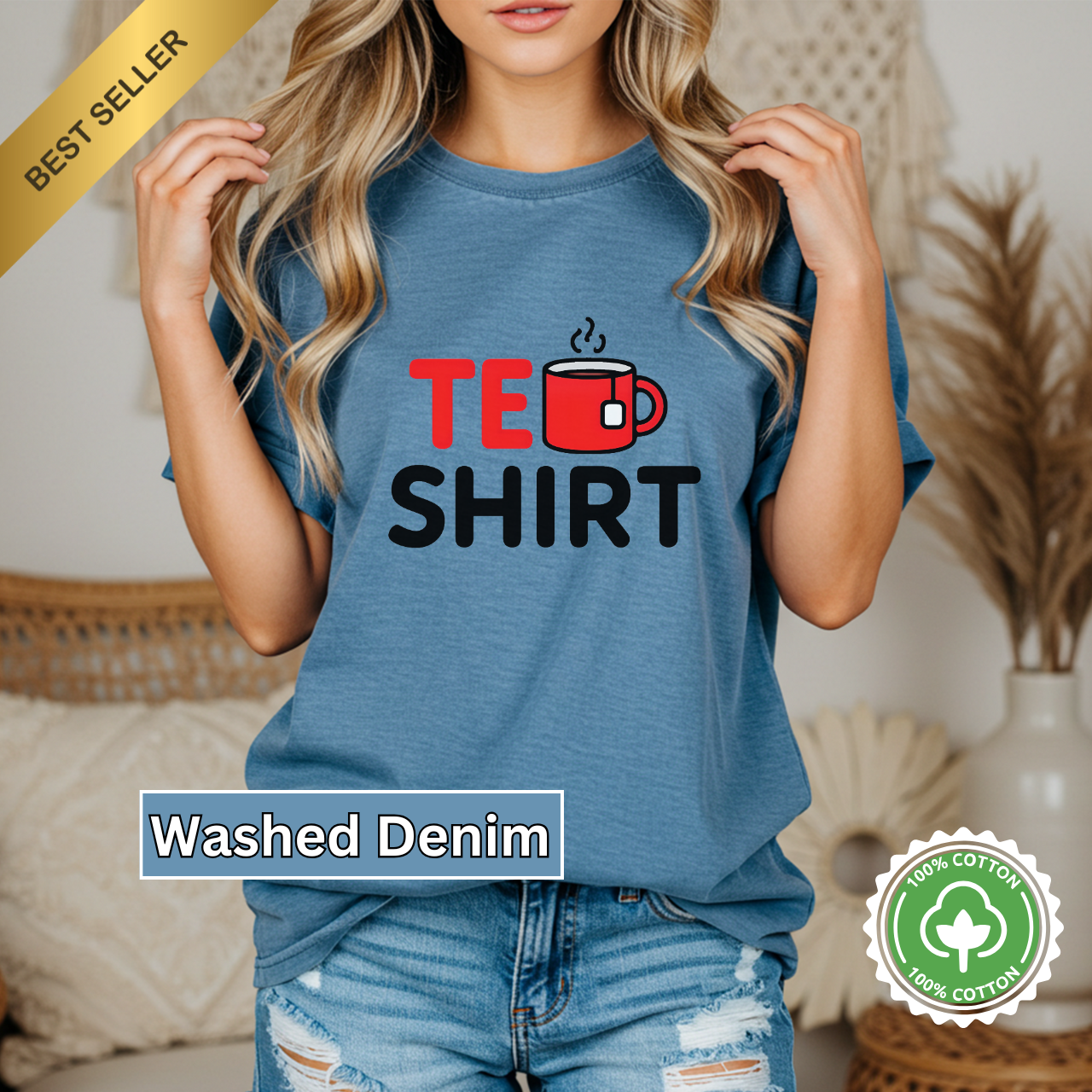 Tea Shirt Funny Coffee Lover T-Shirt, Unisex Garment-Dyed Tee, Gift for Coffee Enthusiasts, Cute Casual Wear, Perfect for Birthdays, Relaxing Days product thumbnail image