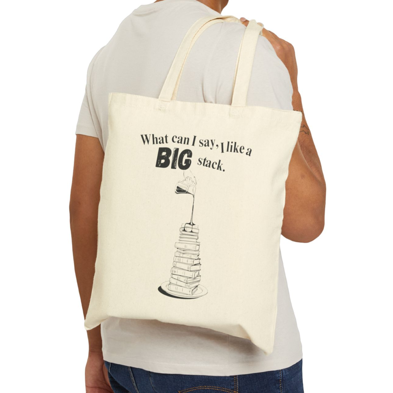 A Big Stack Cotton Canvas Tote Bag product thumbnail image