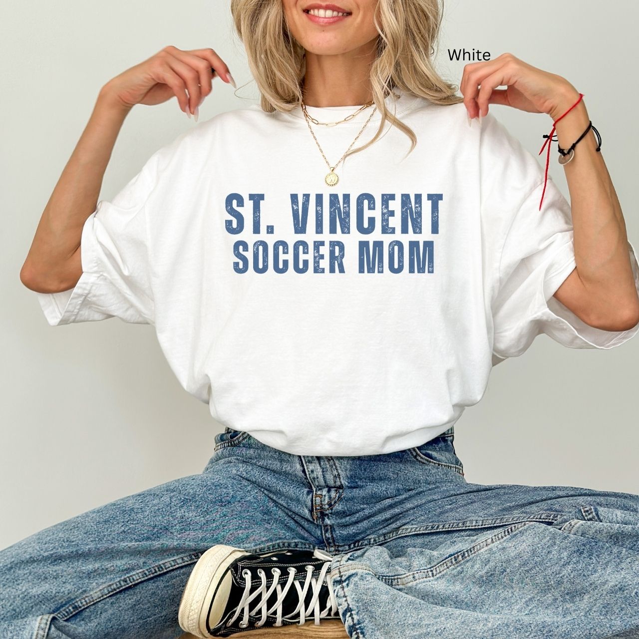 Unisex St Vincent Soccer Mom T-Shirt, Softstyle Tee for Soccer Moms, Sports Apparel, Gift for Mother's Day, Casual Wear, Team Spirit Tees product thumbnail image Unisex St Vincent Soccer Mom T-Shirt, Softstyle Tee for Soccer Moms, Sports Apparel, Gift for Mother's Day, Casual Wear, Team Spirit Tees product thumbnail image
