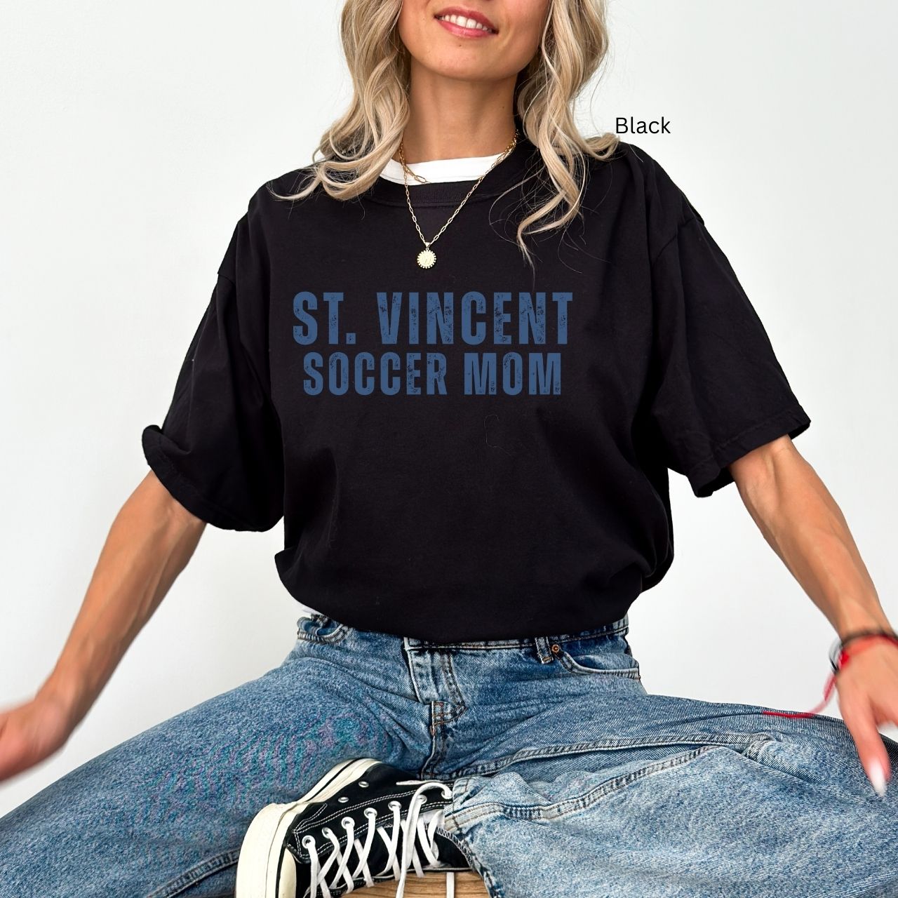 Unisex St Vincent Soccer Mom T-Shirt, Softstyle Tee for Soccer Moms, Sports Apparel, Gift for Mother's Day, Casual Wear, Team Spirit Tees product thumbnail image Unisex St Vincent Soccer Mom T-Shirt, Softstyle Tee for Soccer Moms, Sports Apparel, Gift for Mother's Day, Casual Wear, Team Spirit Tees product thumbnail image