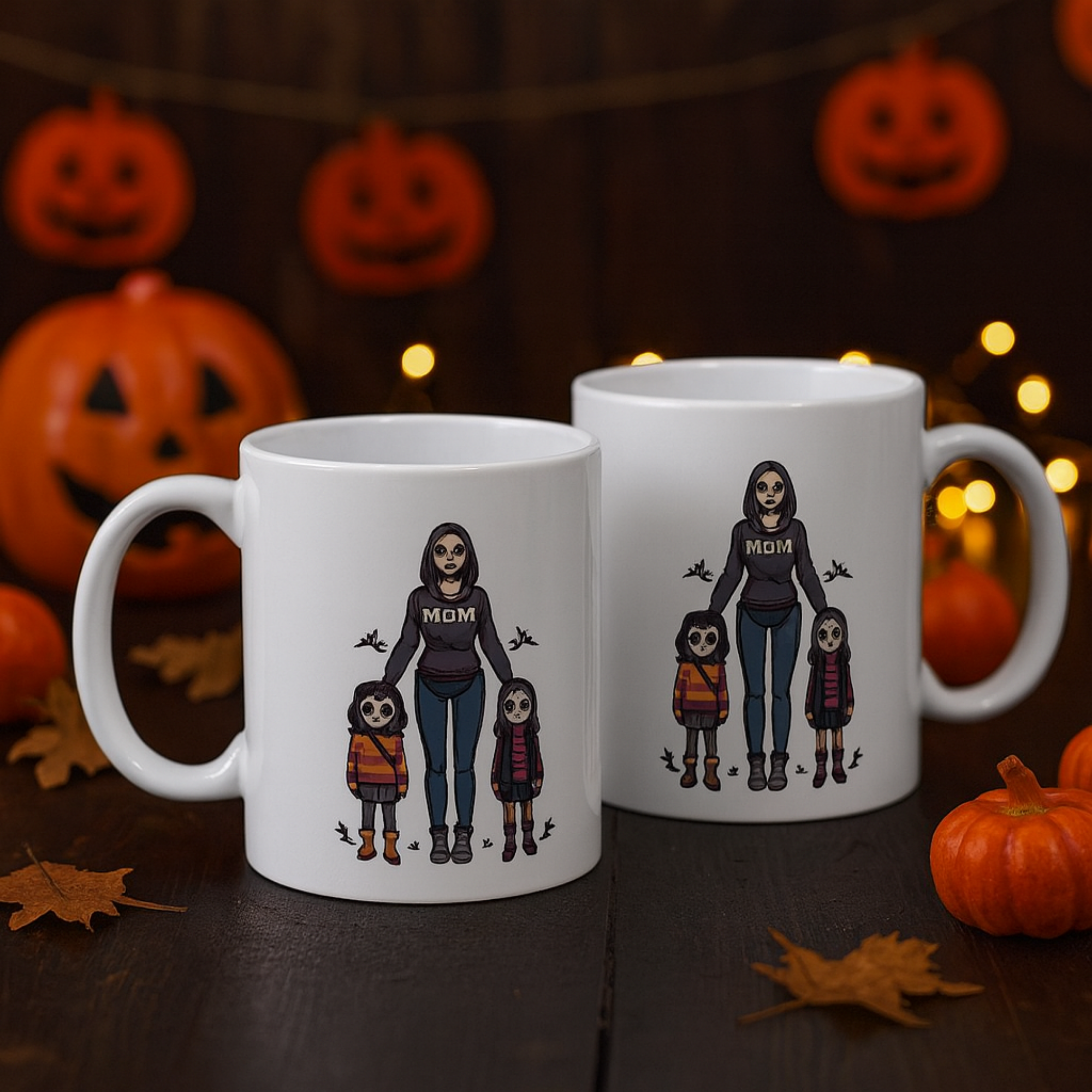 Halloween Horror Mama Coffee Mug Custom Spooky Mom And Kids Mug Scary Cute Family Halloween Gift Creepy Cute Skeleton Mom Mug product thumbnail image Halloween Horror Mama Coffee Mug Custom Spooky Mom And Kids Mug Scary Cute Family Halloween Gift Creepy Cute Skeleton Mom Mug product thumbnail image