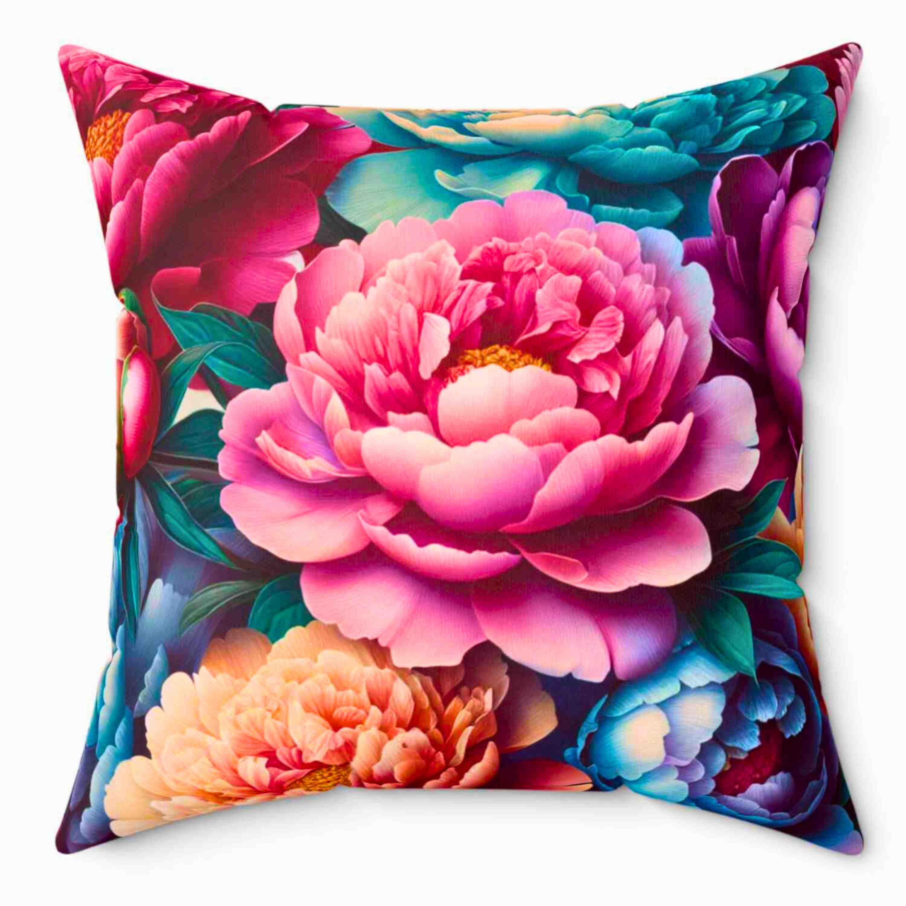 Peony Lovers Throw Pillowcase, Brighten your home with Beautiful Peonies on your sofa, bed &amp; chairs. Great for Birthdays, Holidays, Any Day. product thumbnail image