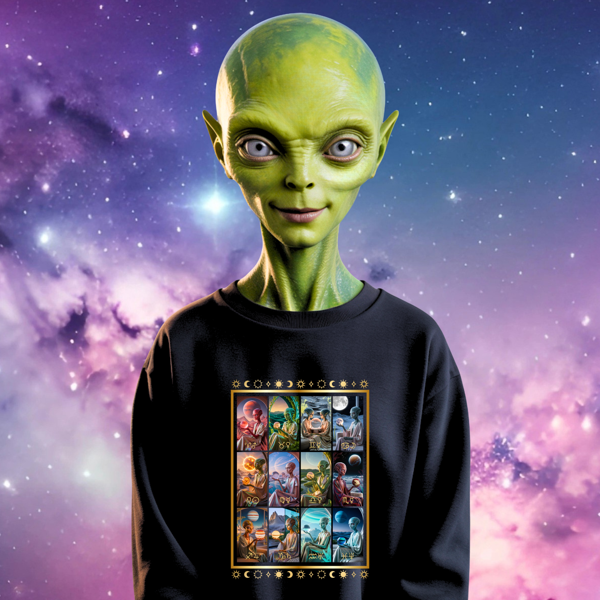Adult Sweatshirt (S-5XL) - Alien Astrology