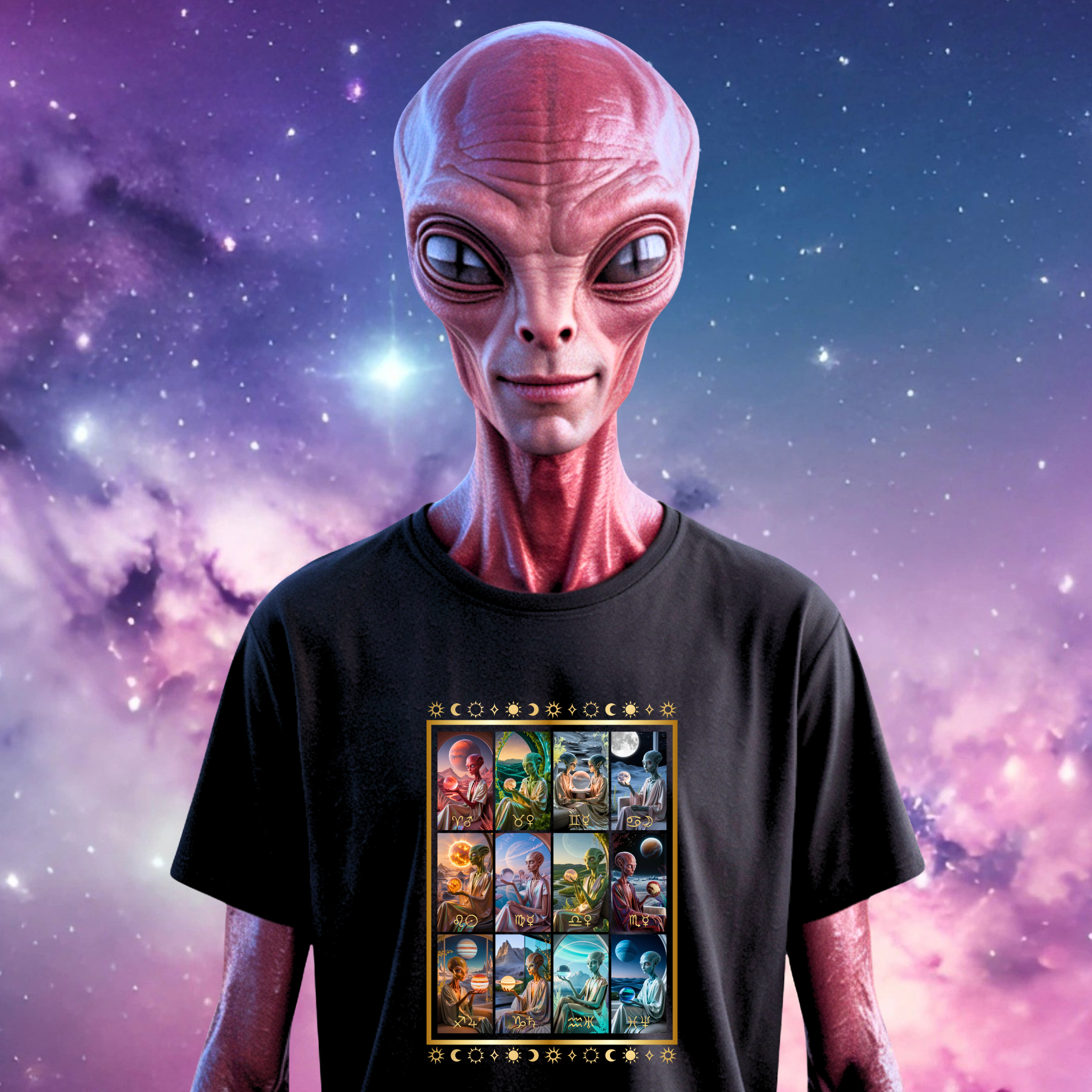 Adult T-Shirt (S-5XL) - Alien Astrology