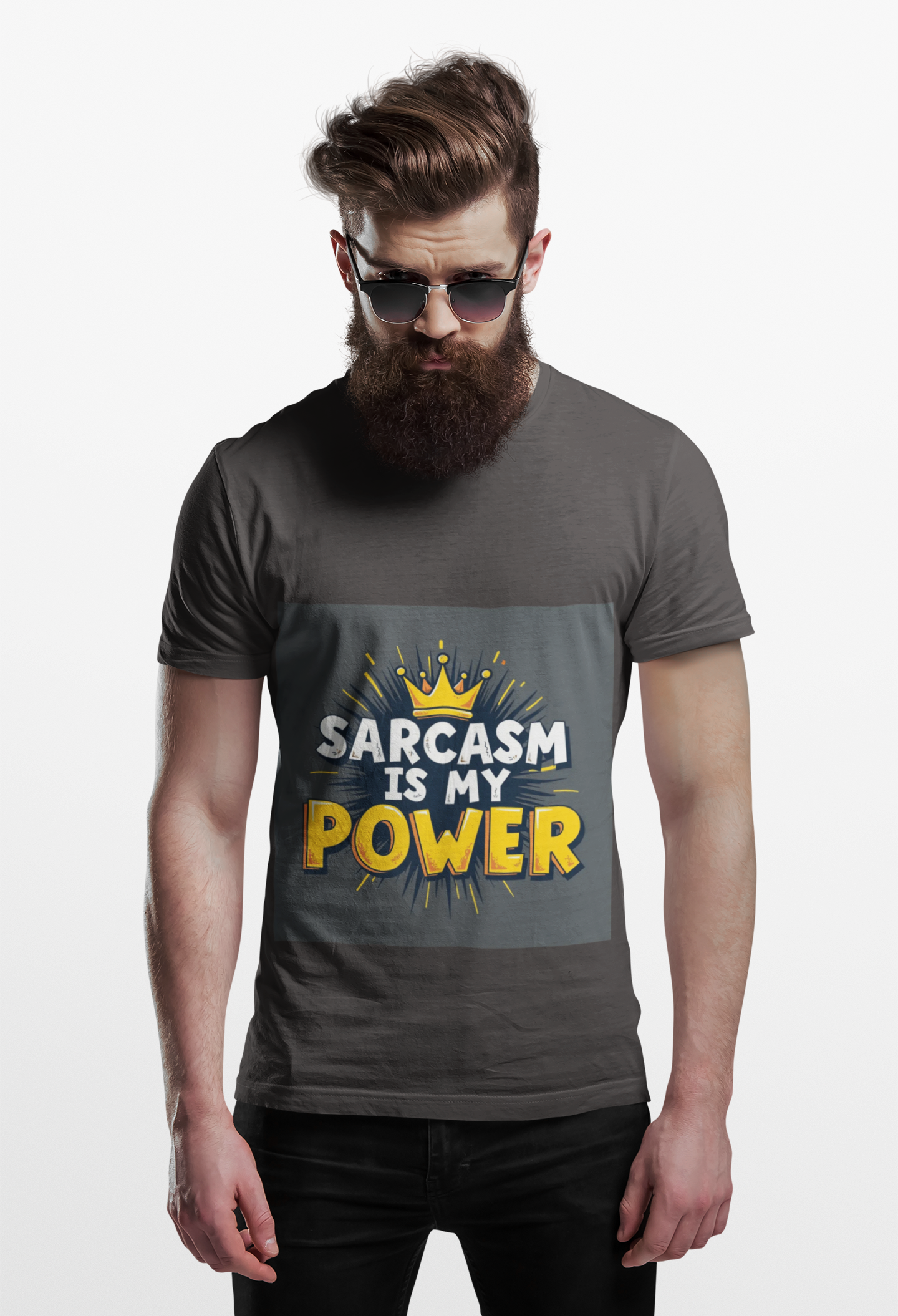 Sarcasm Is My Power T-shirt | Funny Graphic Tee product thumbnail image