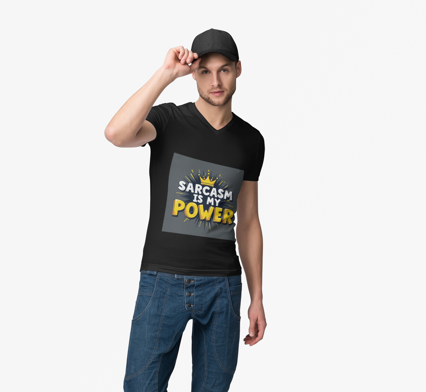 Sarcasm Is My Power T-shirt | Funny Graphic Tee product thumbnail image