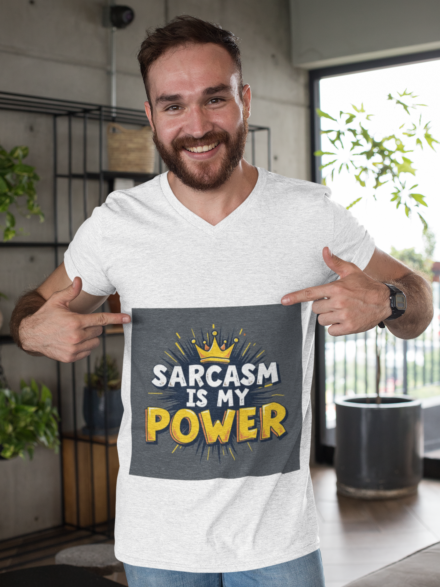Sarcasm Is My Power T-shirt | Funny Graphic Tee product thumbnail image