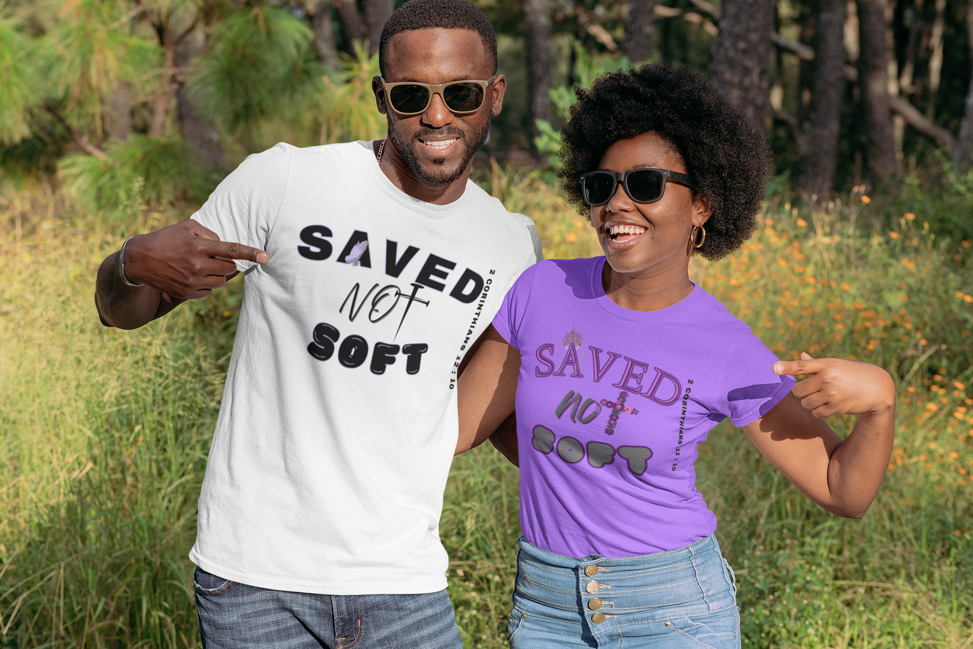 " Saved and Not Soft " Woman Christian Faith T Shirt, Unisex fit product thumbnail image