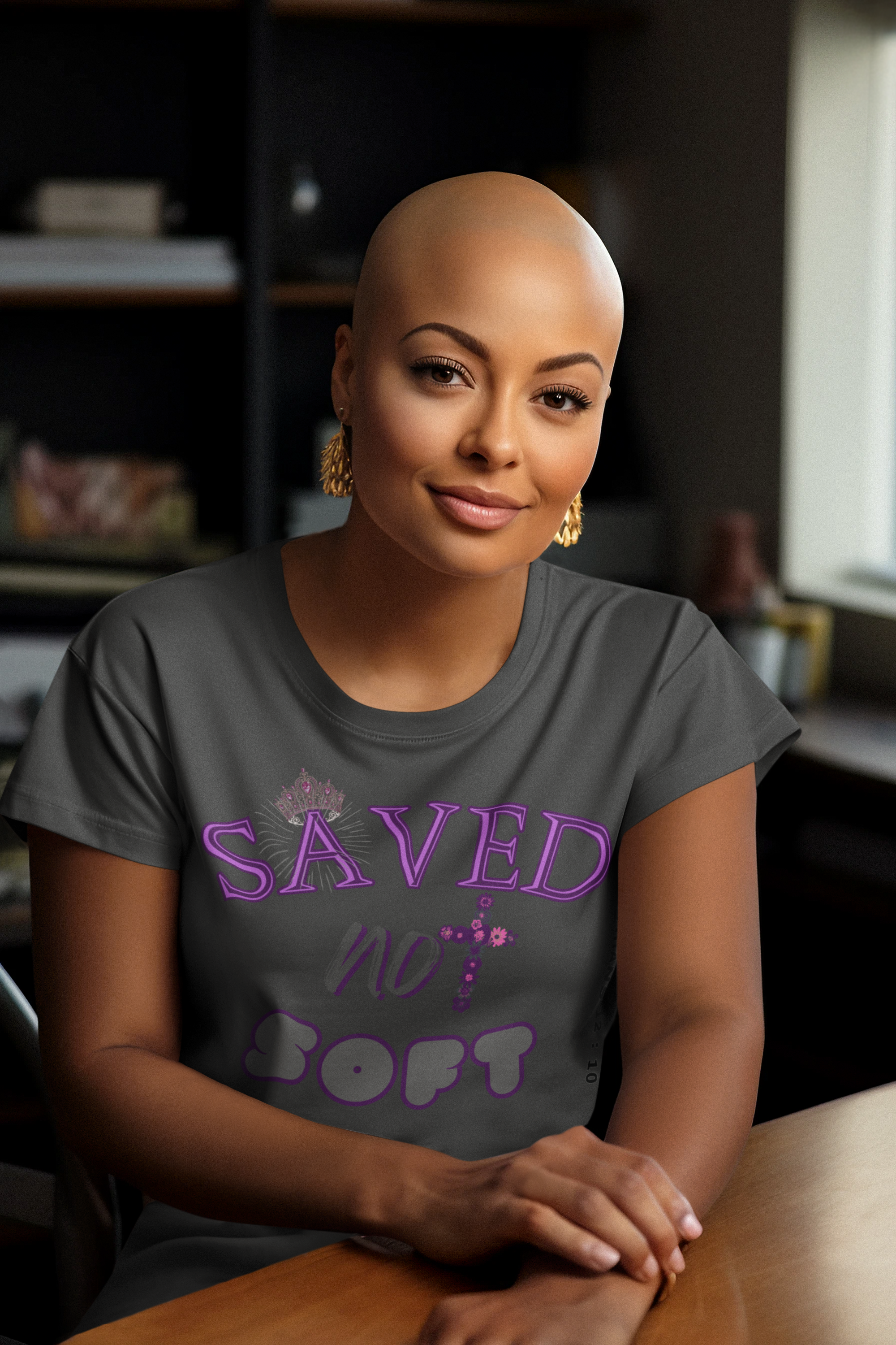 " Saved and Not Soft " Woman Christian Faith T Shirt, Unisex fit product thumbnail image