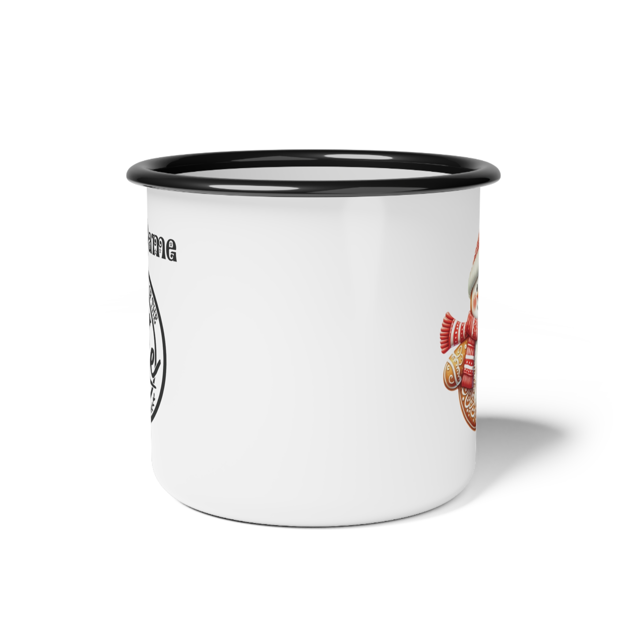 Snowman Nice List Enamel Coffee Mug – 12oz Black Rim Mug with Vintage Snowman Design product thumbnail image Snowman Nice List Enamel Coffee Mug – 12oz Black Rim Mug with Vintage Snowman Design product thumbnail image
