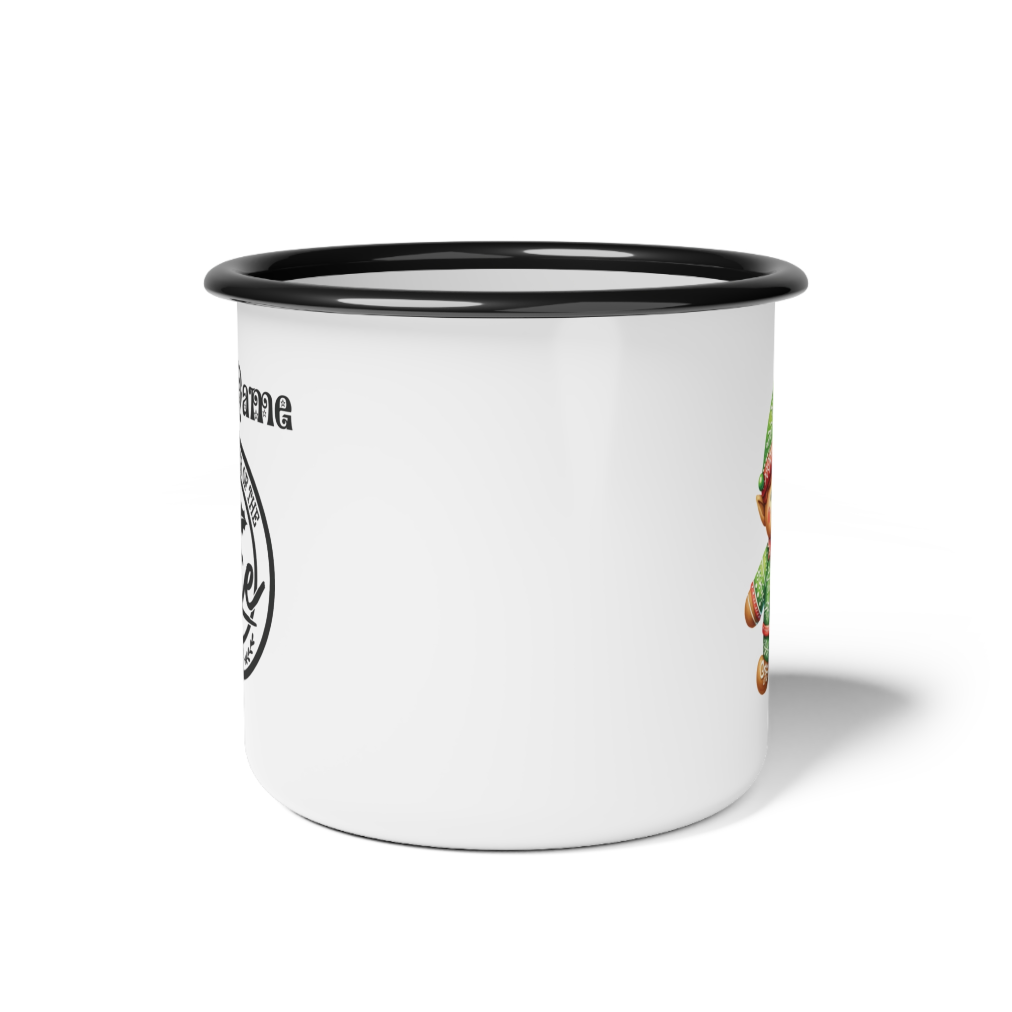 Boy Elf Nice List Enamel Coffee Mug – 12oz Black Rim Mug with Festive Boy Elf Design product thumbnail image Boy Elf Nice List Enamel Coffee Mug – 12oz Black Rim Mug with Festive Boy Elf Design product thumbnail image