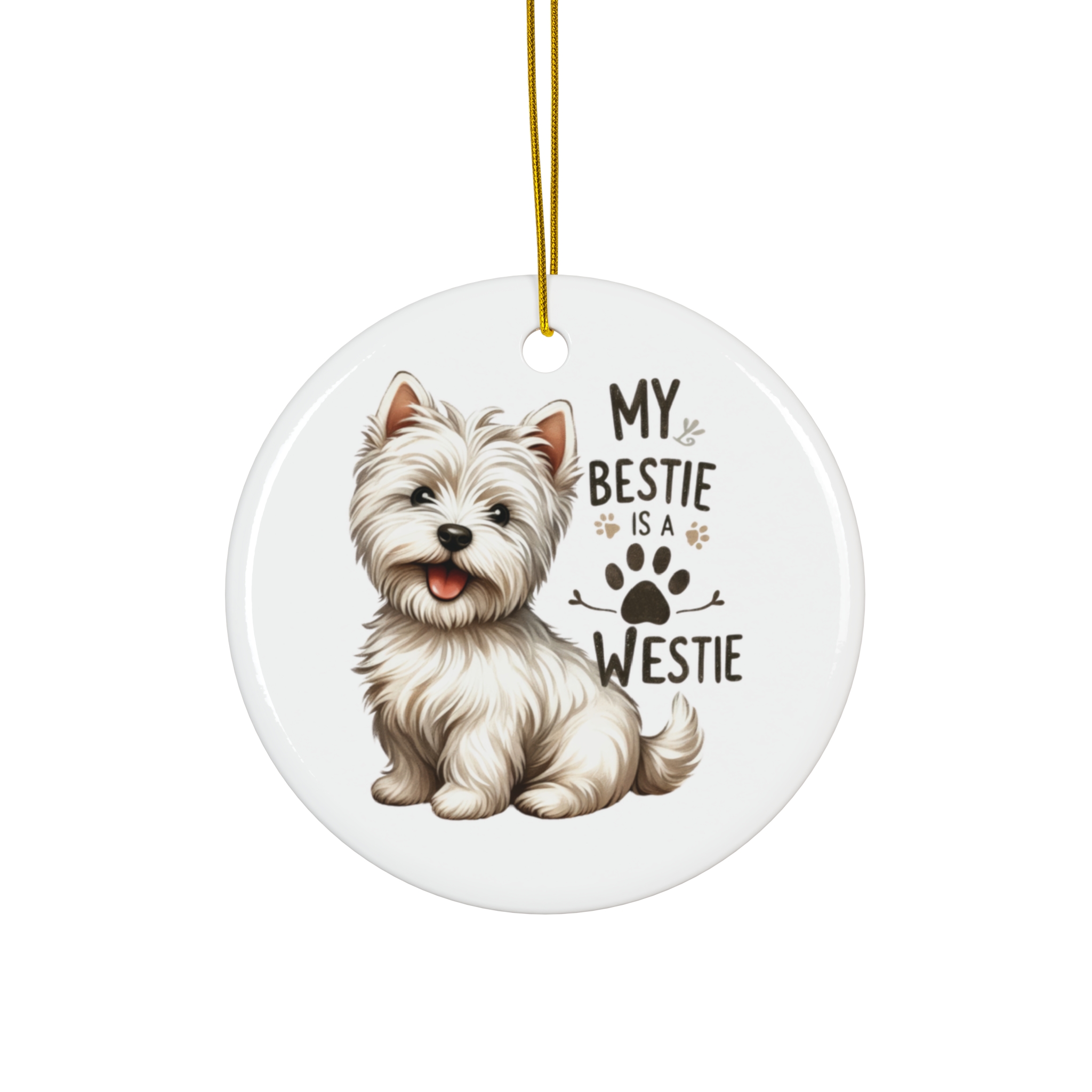 My Bestie is a Westie Ornament - West Highland White Terrier Christmas Ornament product thumbnail image