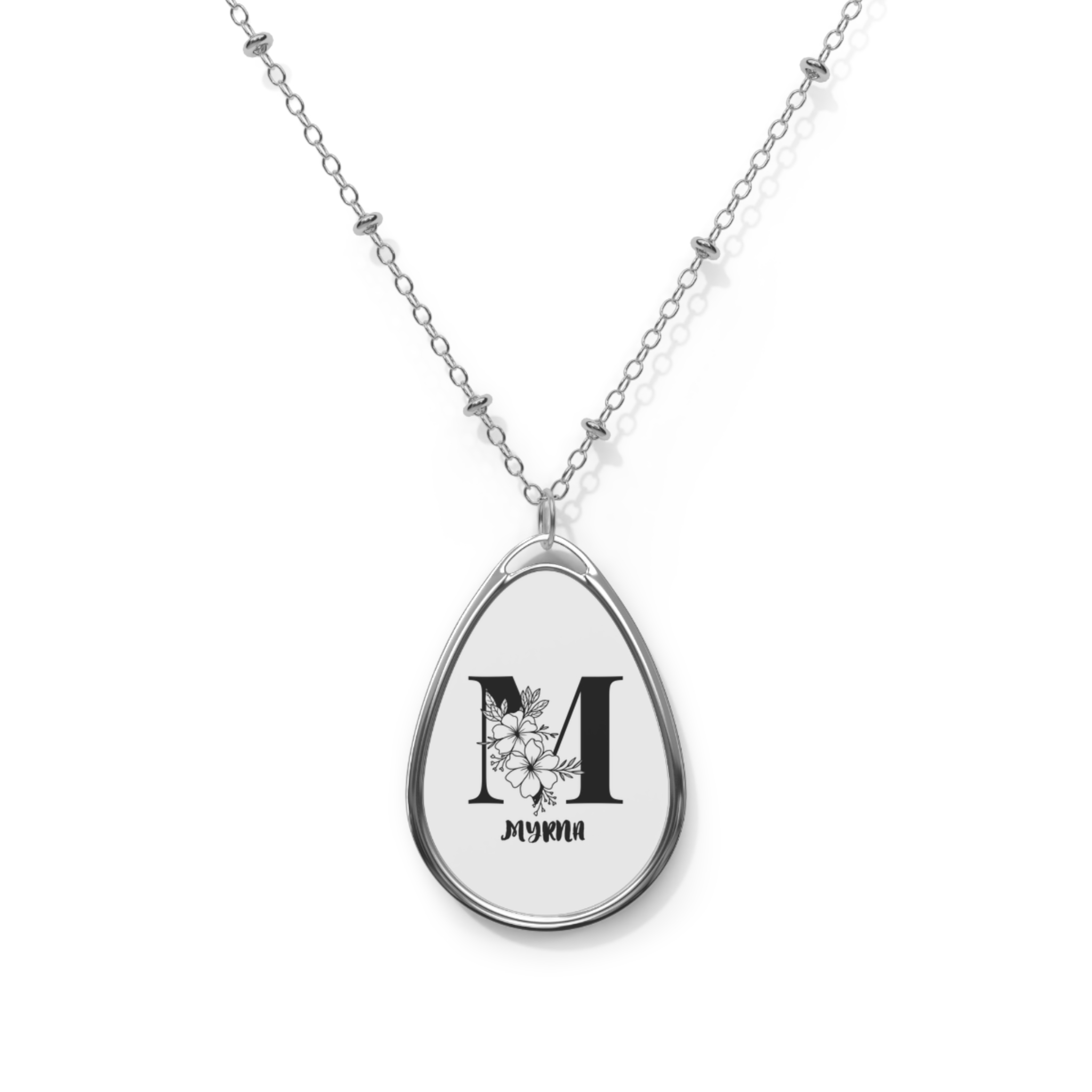 Personalized Initial Oval Necklace, Custom Floral Pendant, Elegant Gift for Her, Birthdays, Anniversaries, Mother’s Day, Custom Jewelry product thumbnail image Personalized Initial Oval Necklace, Custom Floral Pendant, Elegant Gift for Her, Birthdays, Anniversaries, Mother’s Day, Custom Jewelry product thumbnail image