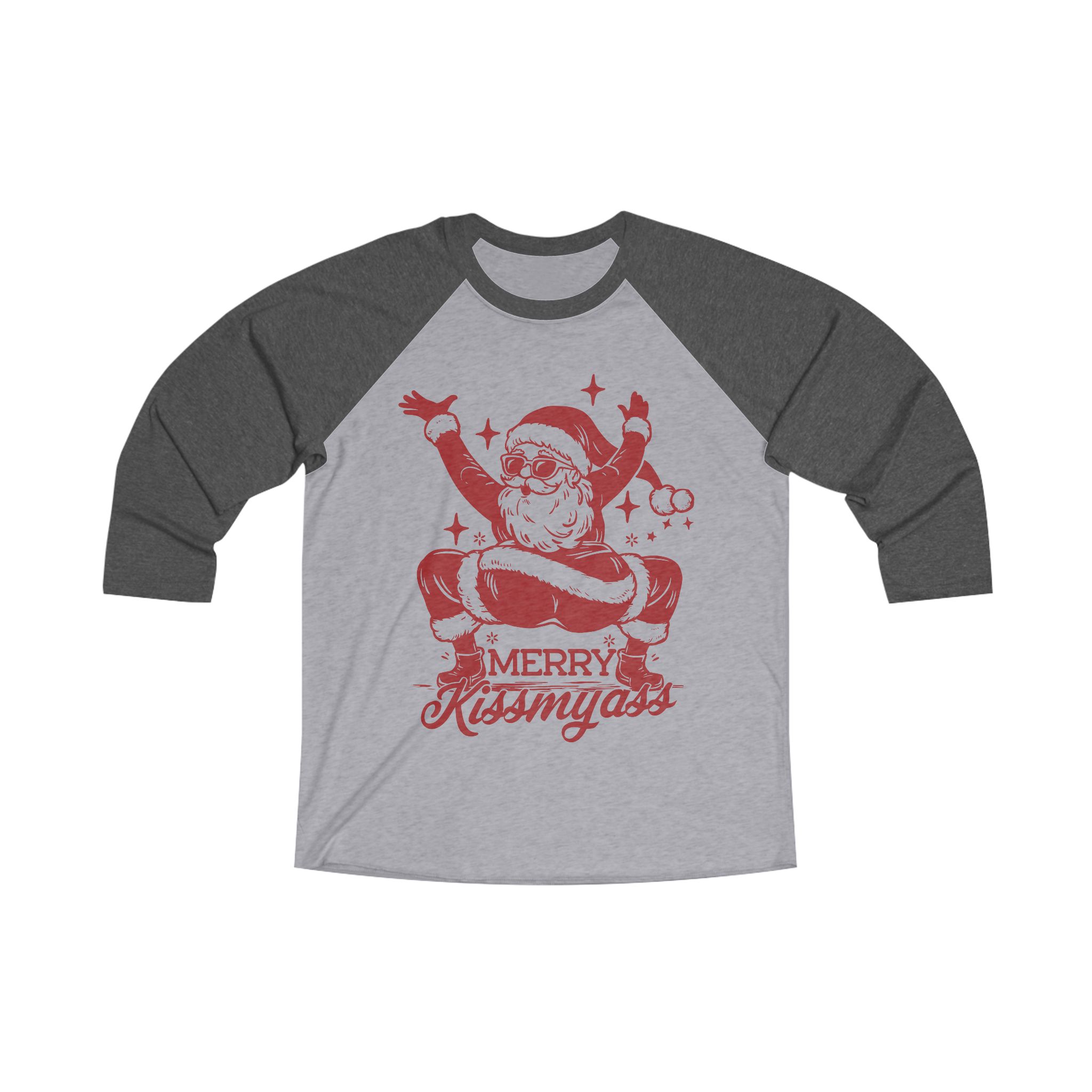 "Merry Kissmyass" Funny Santa Christmas Tee – Playful Holiday Humor Shirt product thumbnail image