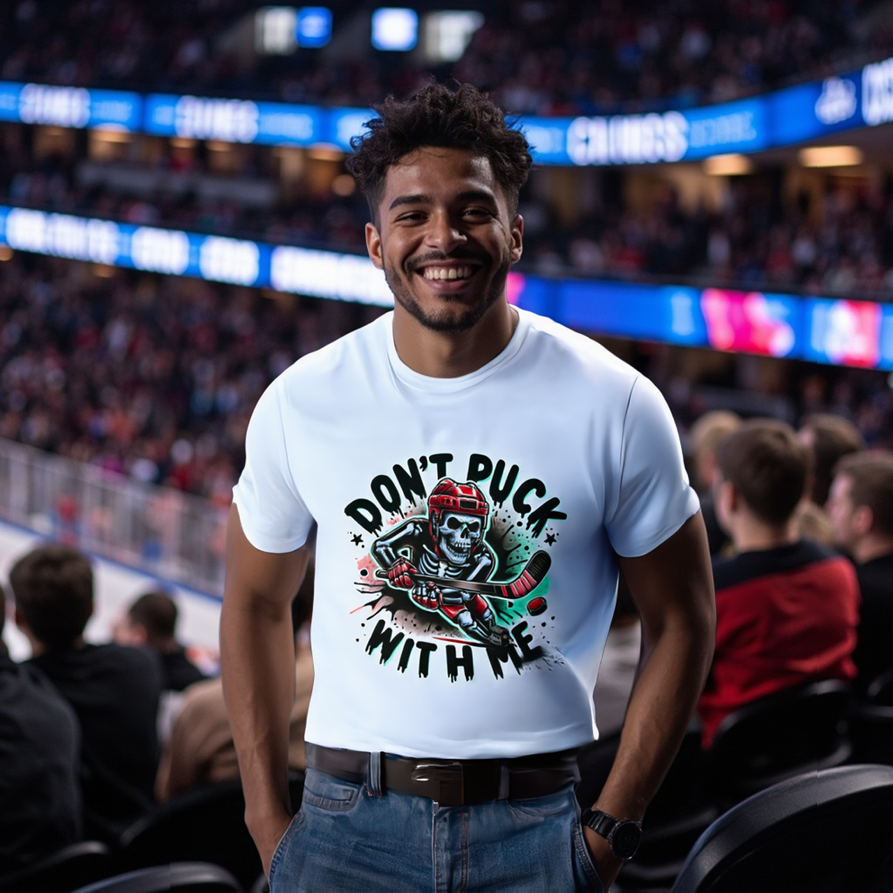 Hockey Season Unisex Tee - Don't Puck With Me Sarcasm Shirt product thumbnail image