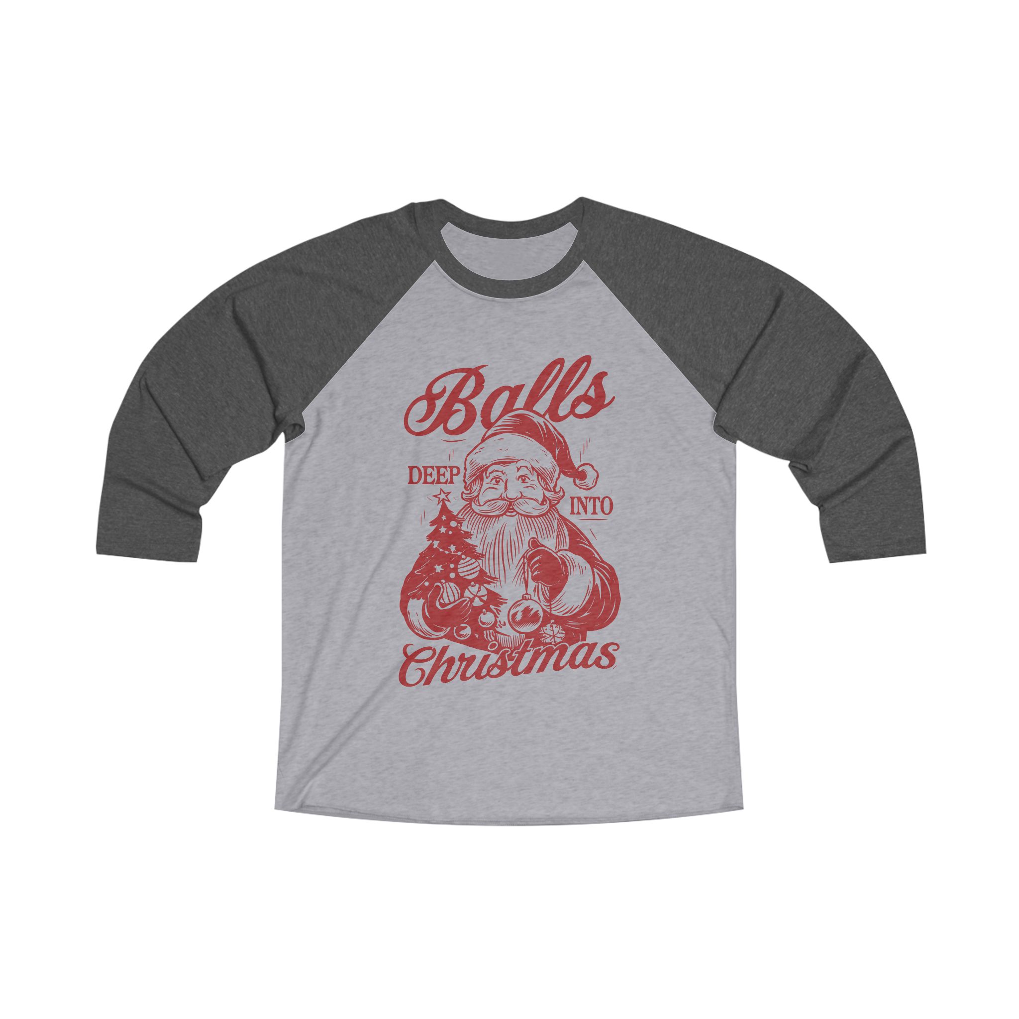 "Balls Deep Into Christmas" Funny Santa Tee – Playful Holiday Humor Shirt product thumbnail image