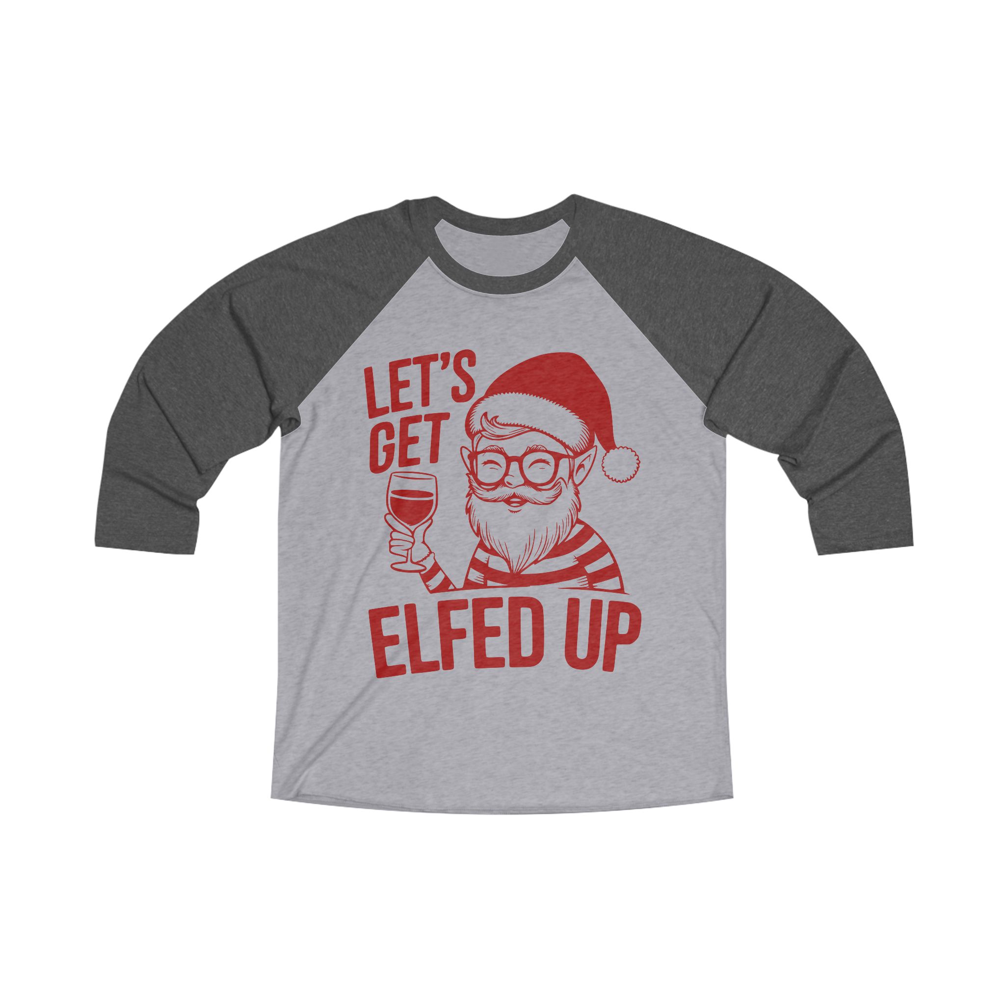 "Let's Get Elfed Up" Funny Elf Wine Tee – Holiday Party Shirt product thumbnail image