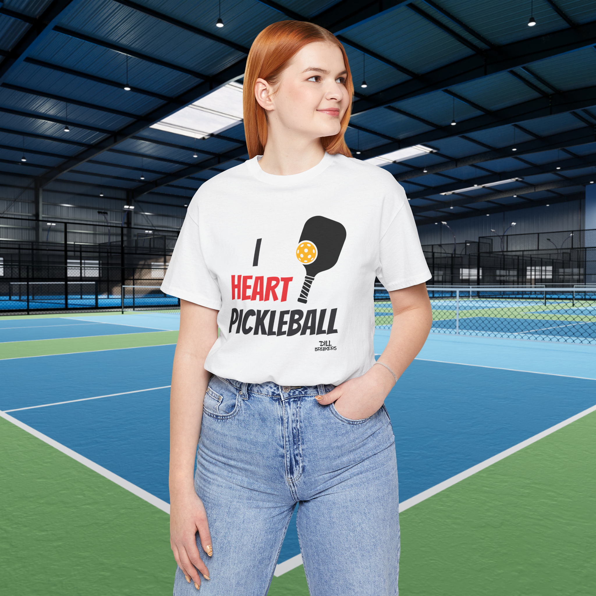 I Heart Pickleball - Funny Pickleball T-Shirt | Dill Breakers Design product thumbnail image